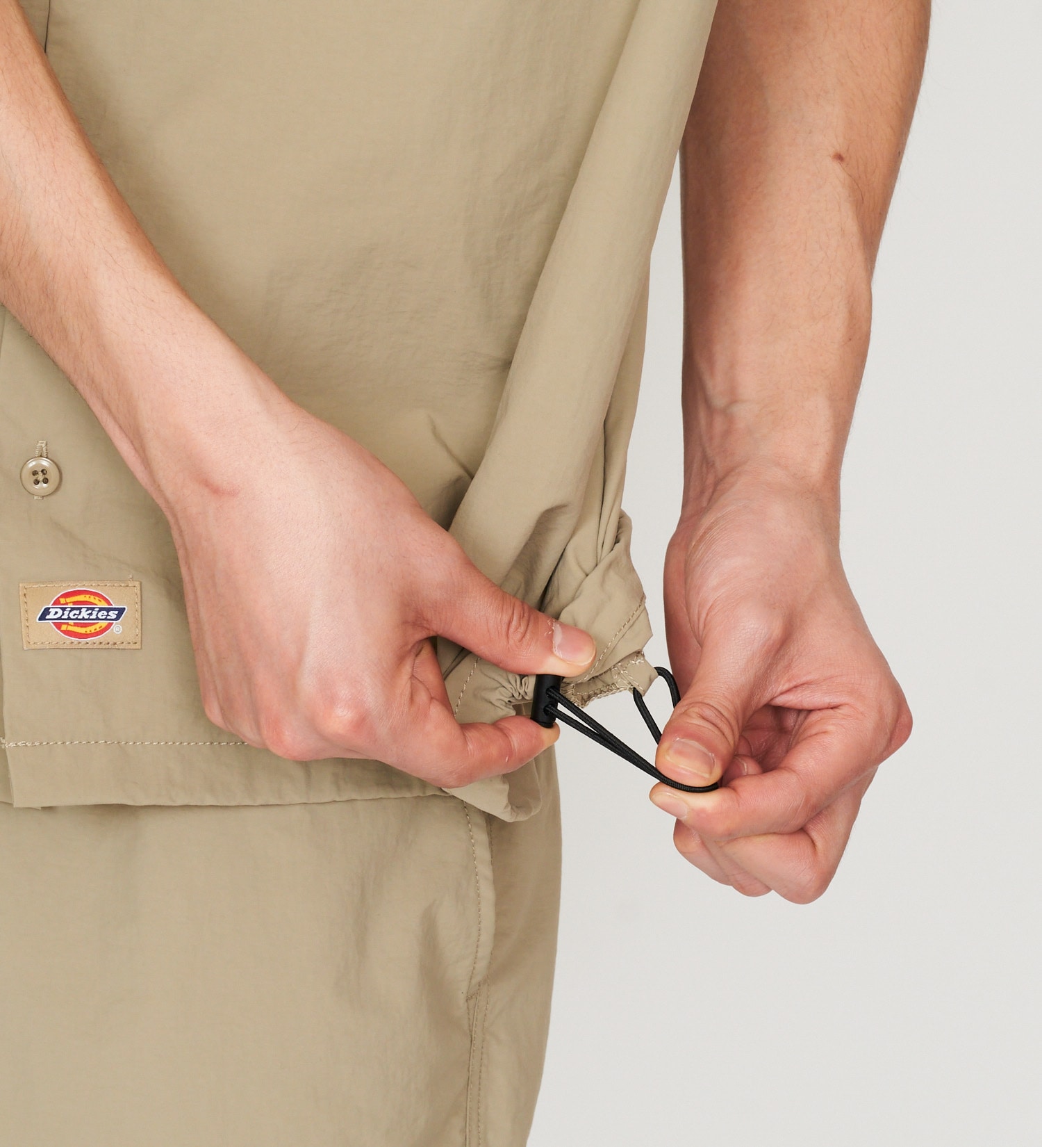 Dickies(ディッキーズ)のワークシャツ 半袖 ドローコード|トップス/シャツ/ブラウス/メンズ|ベージュ