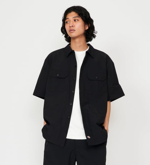 Dickies(ディッキーズ)のワークシャツ 半袖 ドローコード|トップス/シャツ/ブラウス/メンズ|ブラック