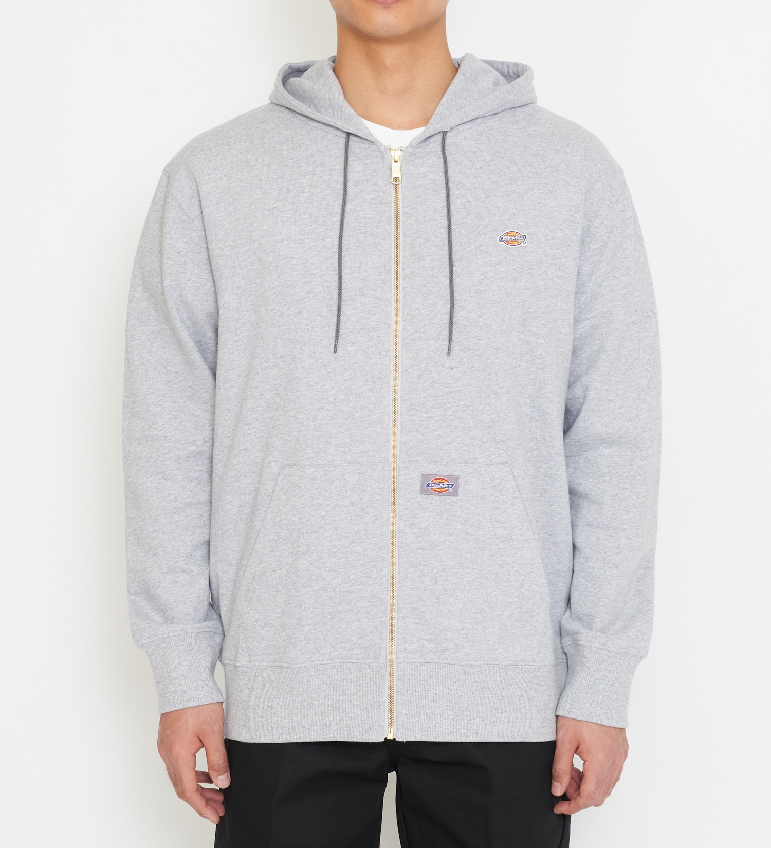 Dickies(ディッキーズ)のワッペンジップアップパーカー|トップス/パーカー/メンズ|ヘザ－グレー