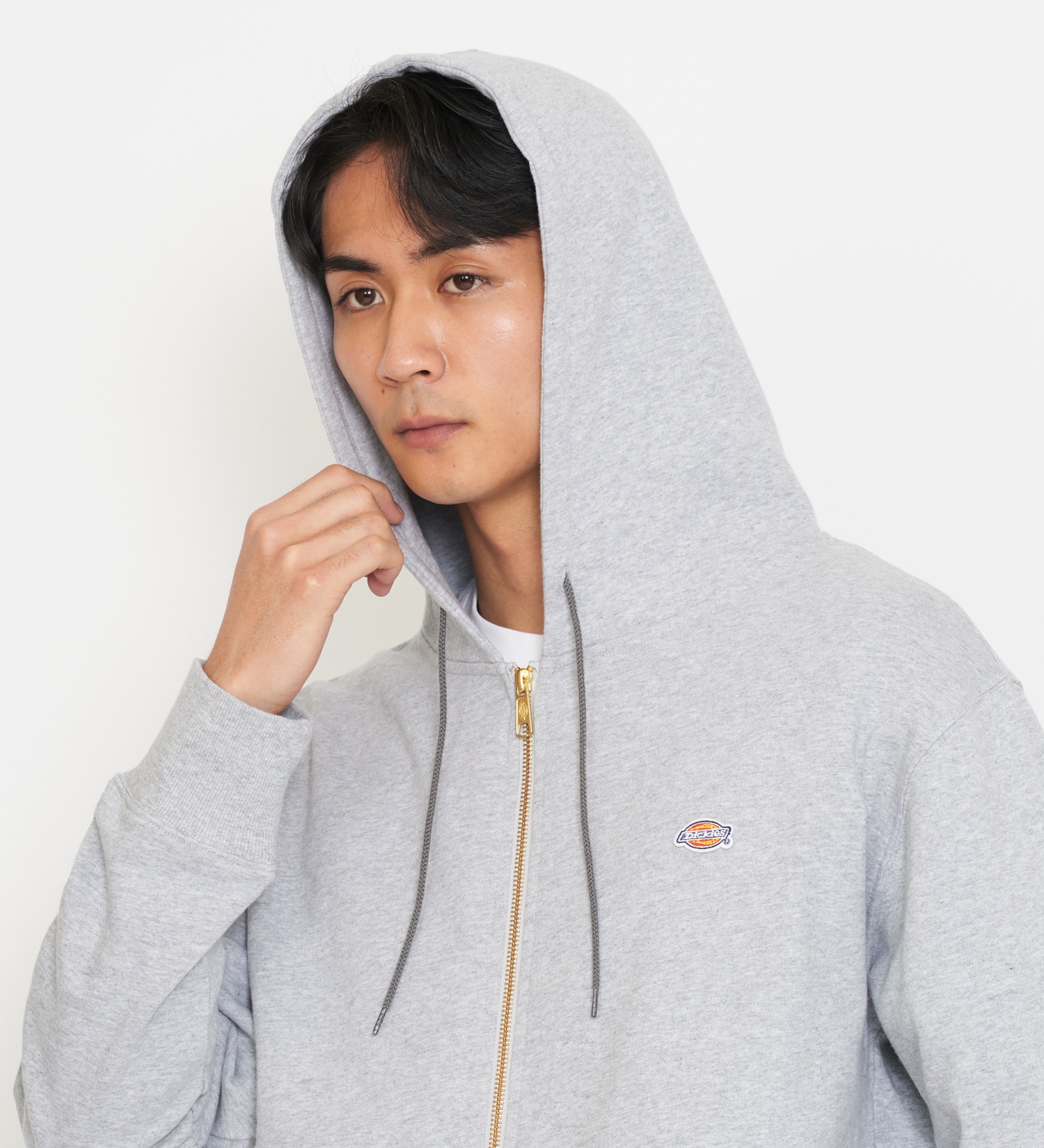 Dickies(ディッキーズ)のワッペンジップアップパーカー|トップス/パーカー/メンズ|ヘザ－グレー