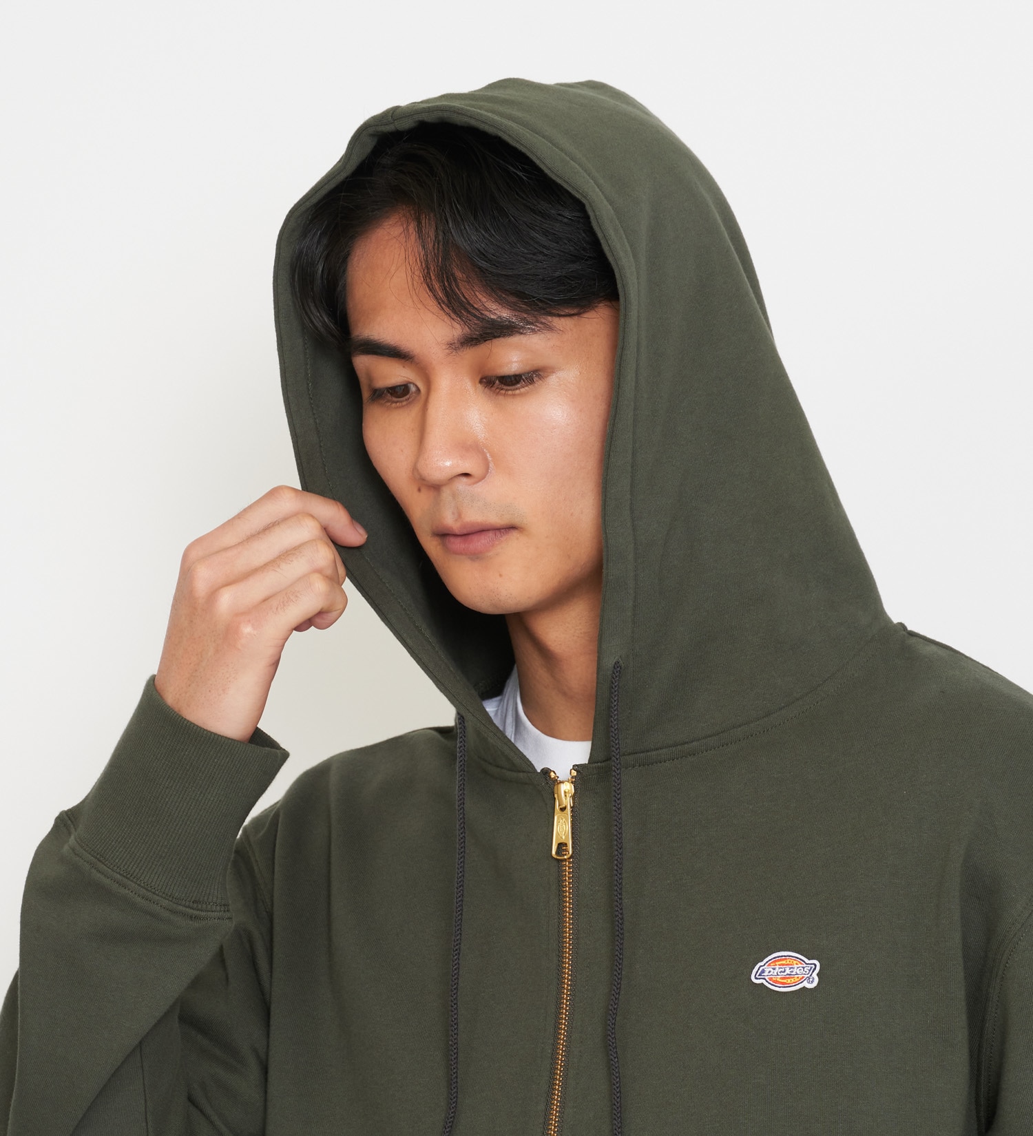 Dickies(ディッキーズ)のワッペンジップアップパーカー|トップス/パーカー/メンズ|オリーブ
