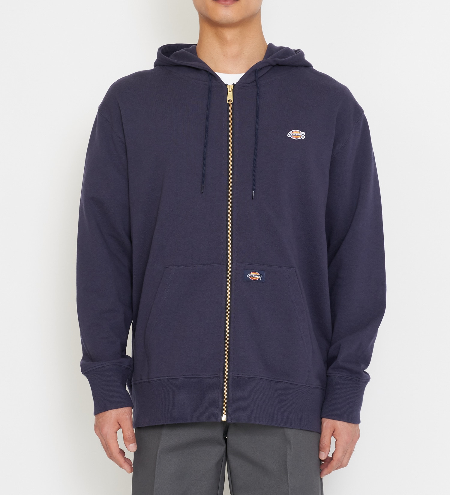 Dickies(ディッキーズ)のワッペンジップアップパーカー|トップス/パーカー/メンズ|ネイビー
