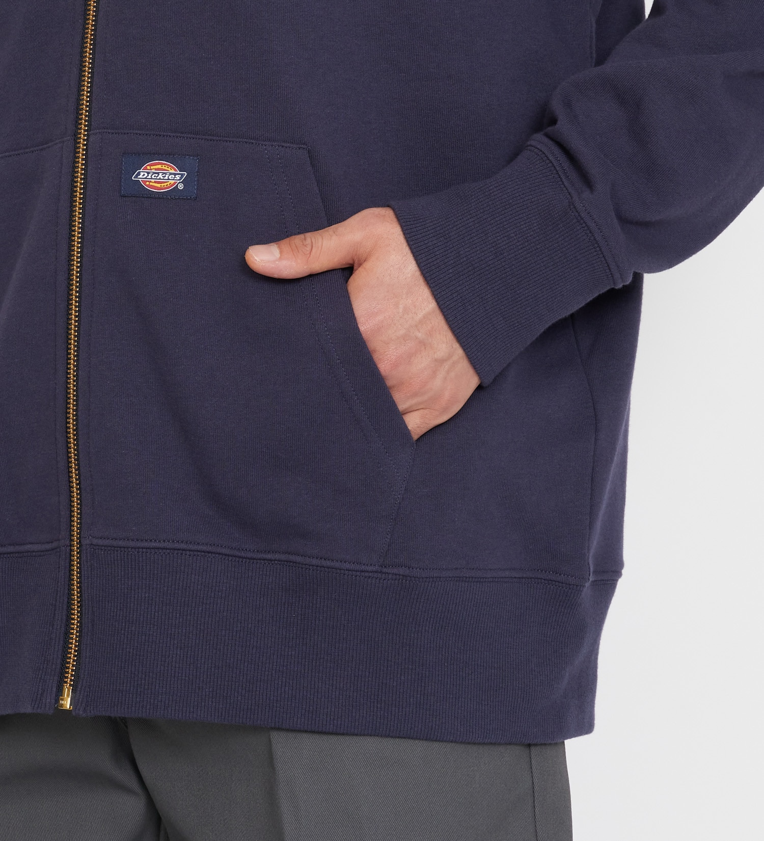 Dickies(ディッキーズ)のワッペンジップアップパーカー|トップス/パーカー/メンズ|ネイビー