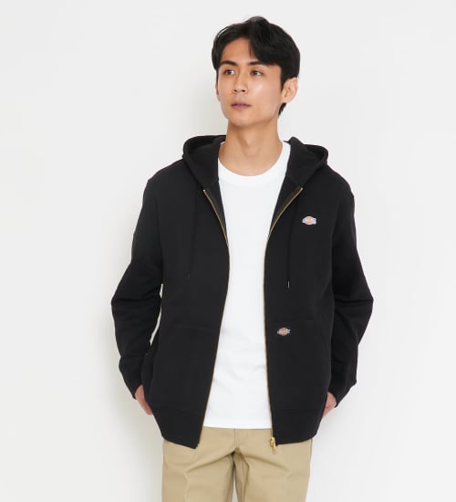 Dickies(ディッキーズ)のワッペンジップアップパーカー|トップス/パーカー/メンズ|ブラック