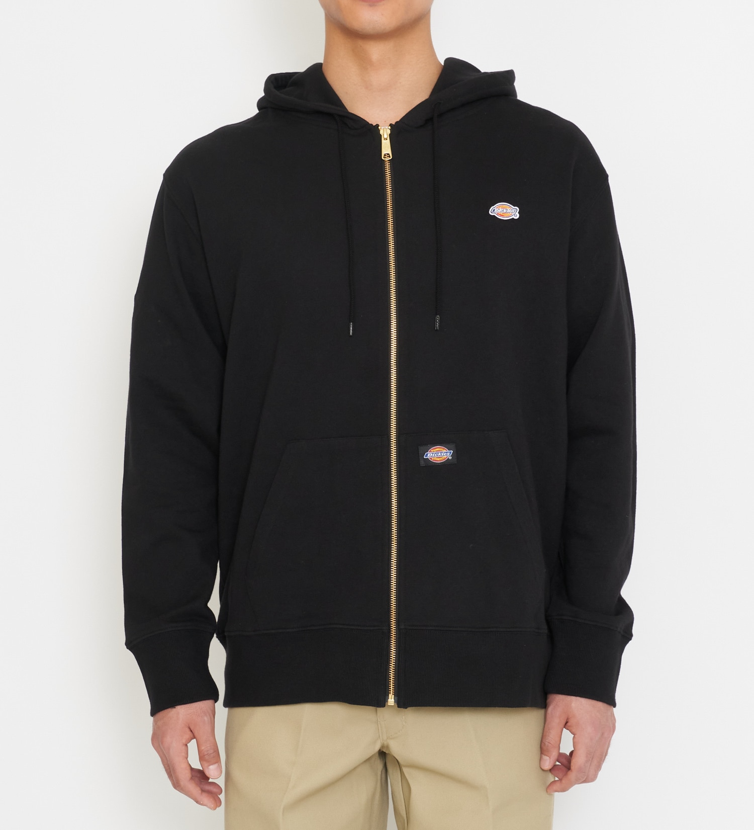 Dickies(ディッキーズ)のワッペンジップアップパーカー|トップス/パーカー/メンズ|ブラック
