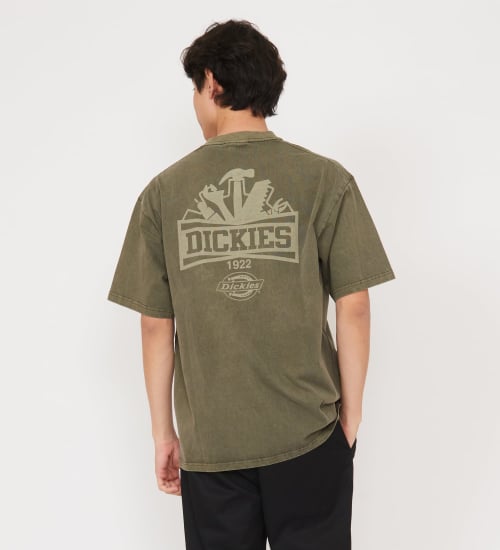 Dickies(ディッキーズ)の【Dickies xYamanobe Bros】WORKプリントTシャツ 半袖|トップス/Tシャツ/カットソー/メンズ|オリーブ