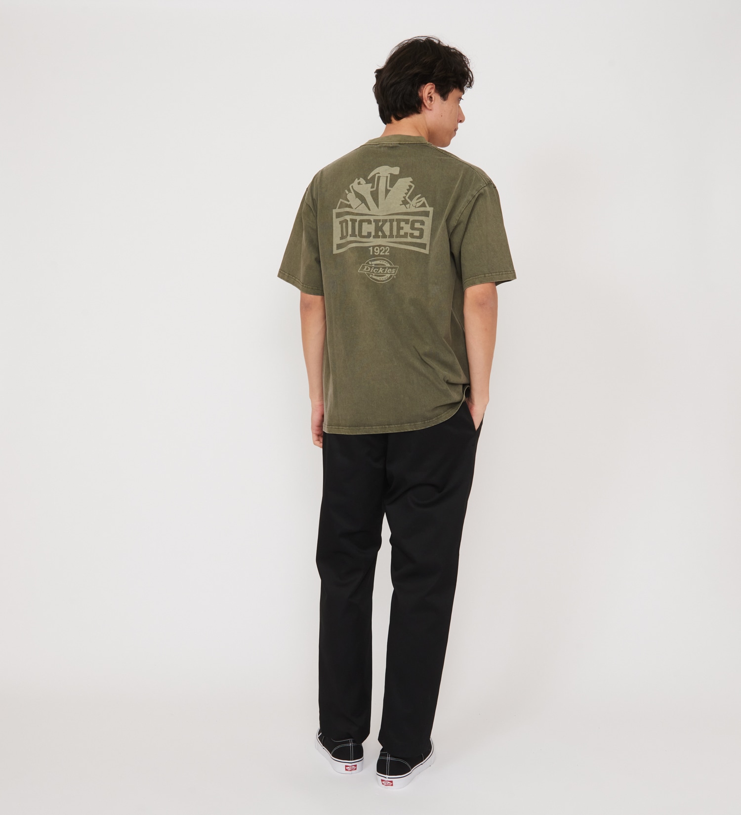 Dickies(ディッキーズ)の【Dickies xYamanobe Bros】WORKプリントTシャツ 半袖|トップス/Tシャツ/カットソー/メンズ|オリーブ