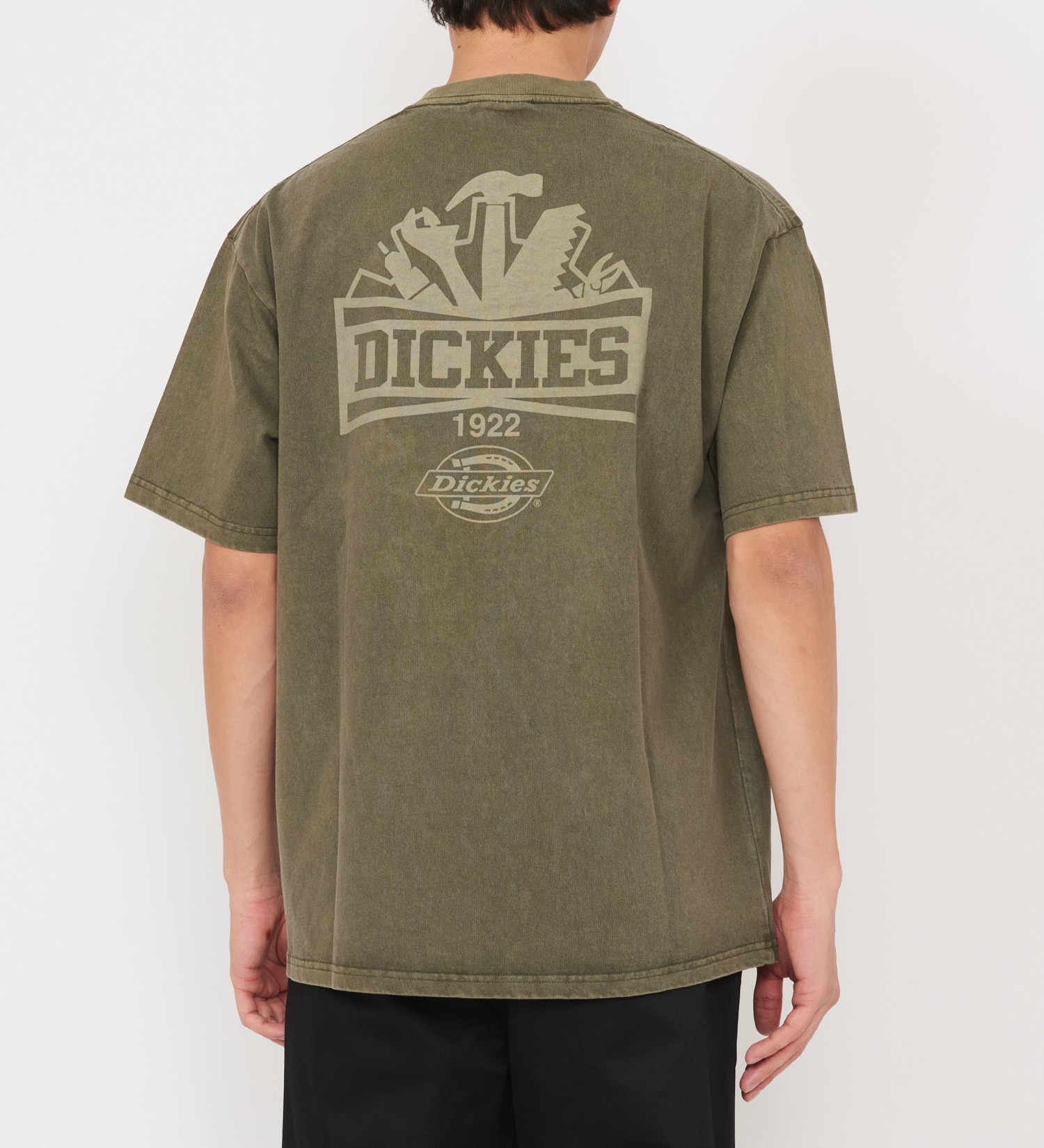 Dickies(ディッキーズ)の【Dickies xYamanobe Bros】WORKプリントTシャツ 半袖|トップス/Tシャツ/カットソー/メンズ|オリーブ
