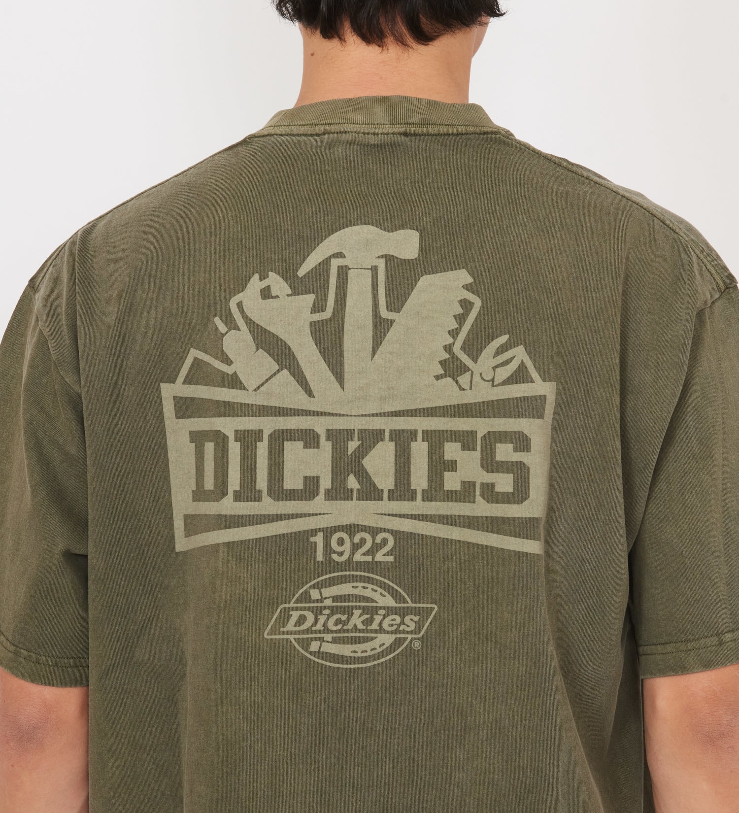 Dickies(ディッキーズ)の【Dickies xYamanobe Bros】WORKプリントTシャツ 半袖|トップス/Tシャツ/カットソー/メンズ|オリーブ