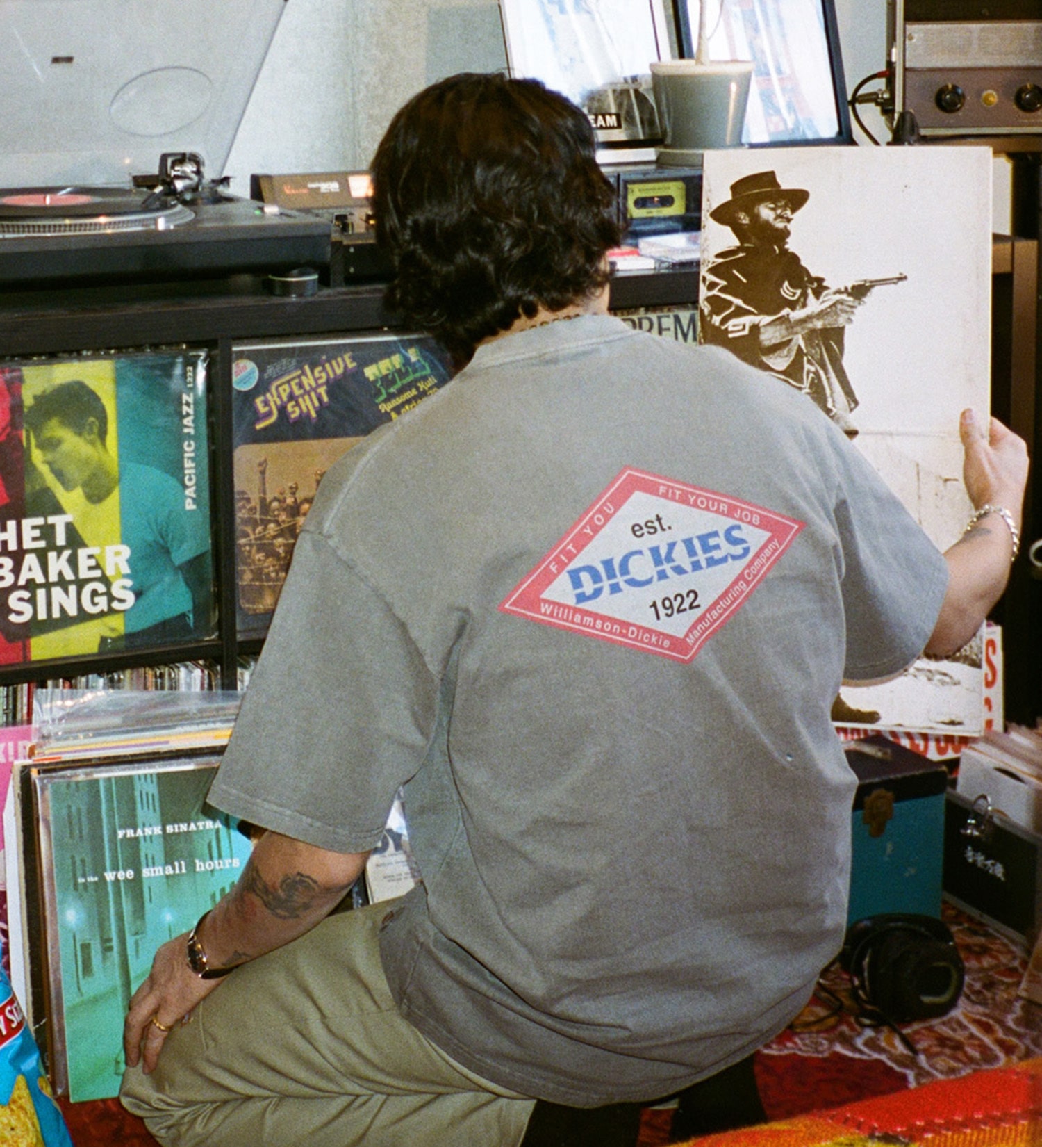 Dickies(ディッキーズ)の【Dickies xYamanobe Bros】AMERICAN プリントTシャツ 半袖|トップス/Tシャツ/カットソー/メンズ|ライトグレー