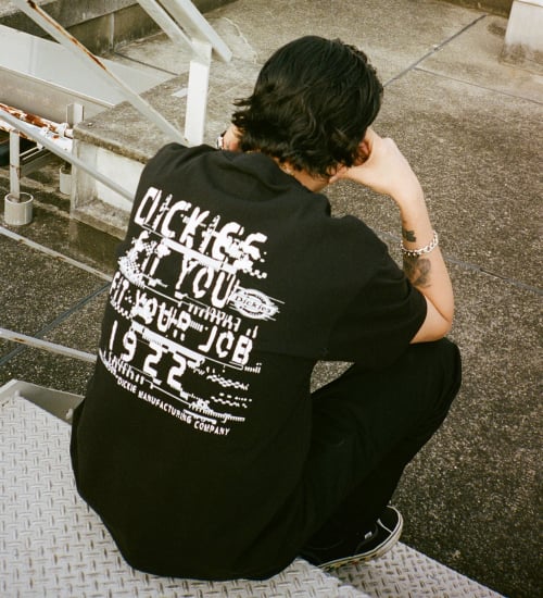 Dickies(ディッキーズ)の【Dickies xYamanobe Bros】 NOISYプリントTシャツ 半袖|トップス/Tシャツ/カットソー/メンズ|ブラック