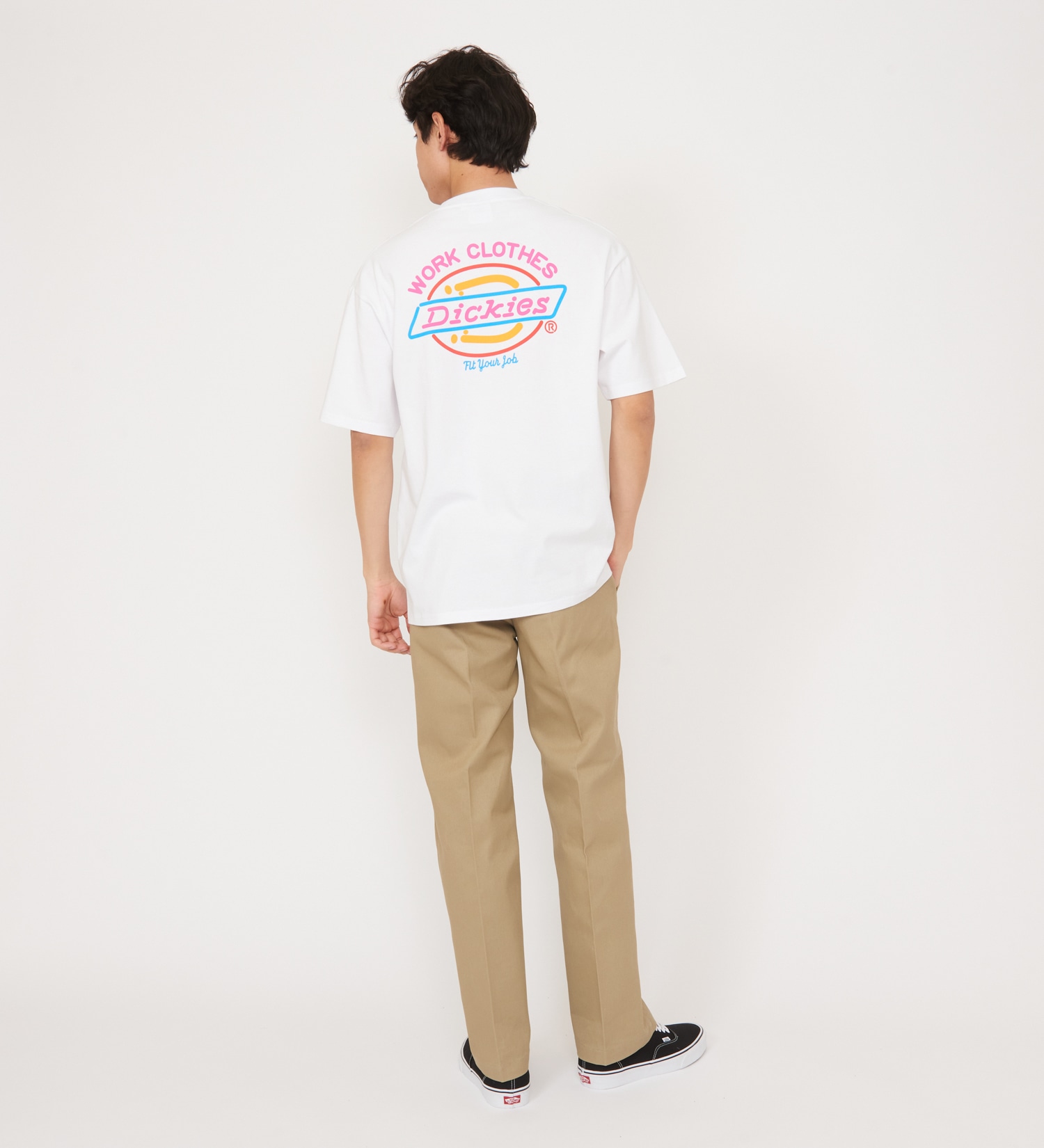 Dickies(ディッキーズ)の【Dickies xYamanobe Bros】NEONLOGOプリントTシャツ 半袖|トップス/Tシャツ/カットソー/メンズ|ホワイト