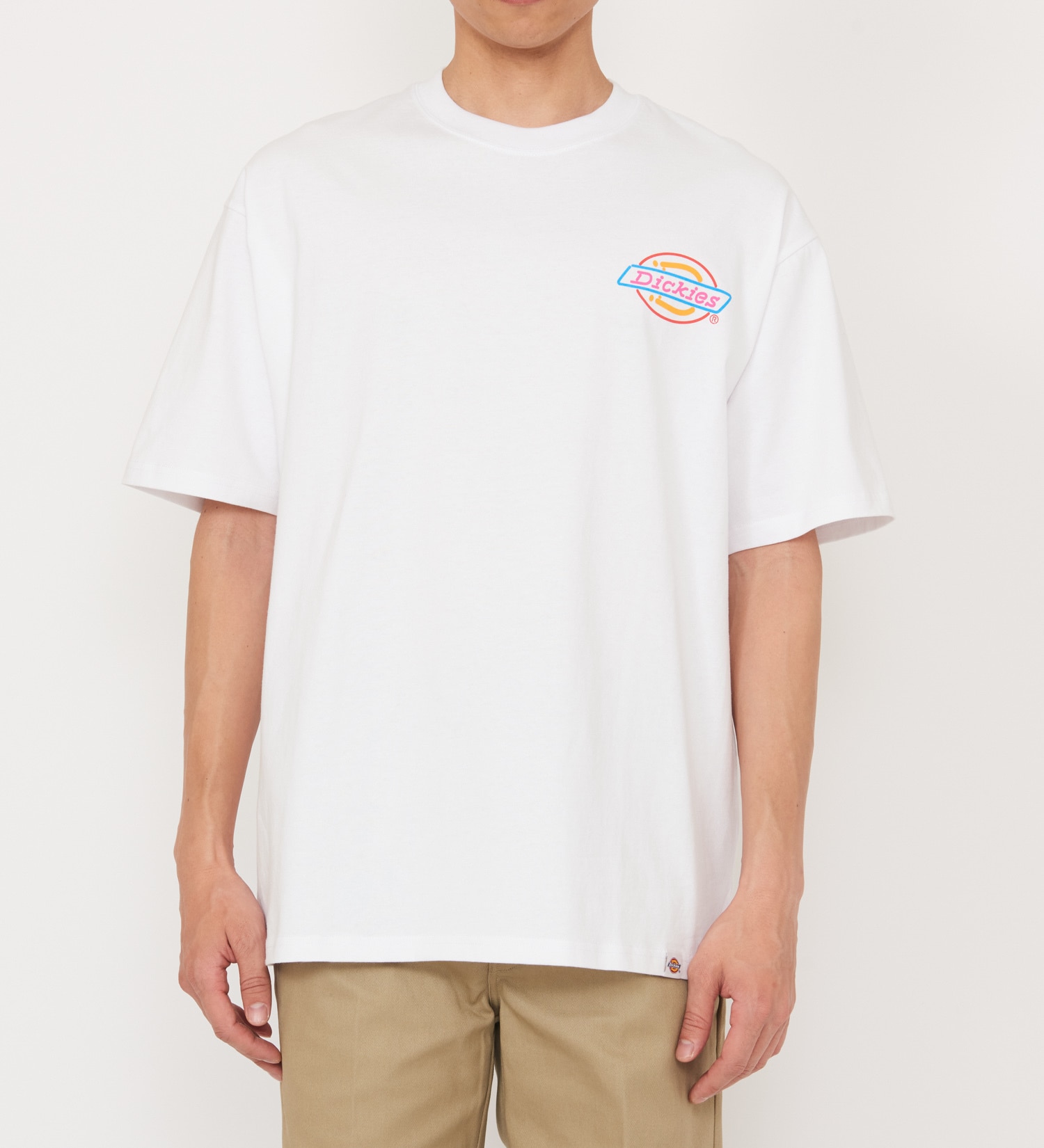 Dickies(ディッキーズ)の【Dickies xYamanobe Bros】NEONLOGOプリントTシャツ 半袖|トップス/Tシャツ/カットソー/メンズ|ホワイト