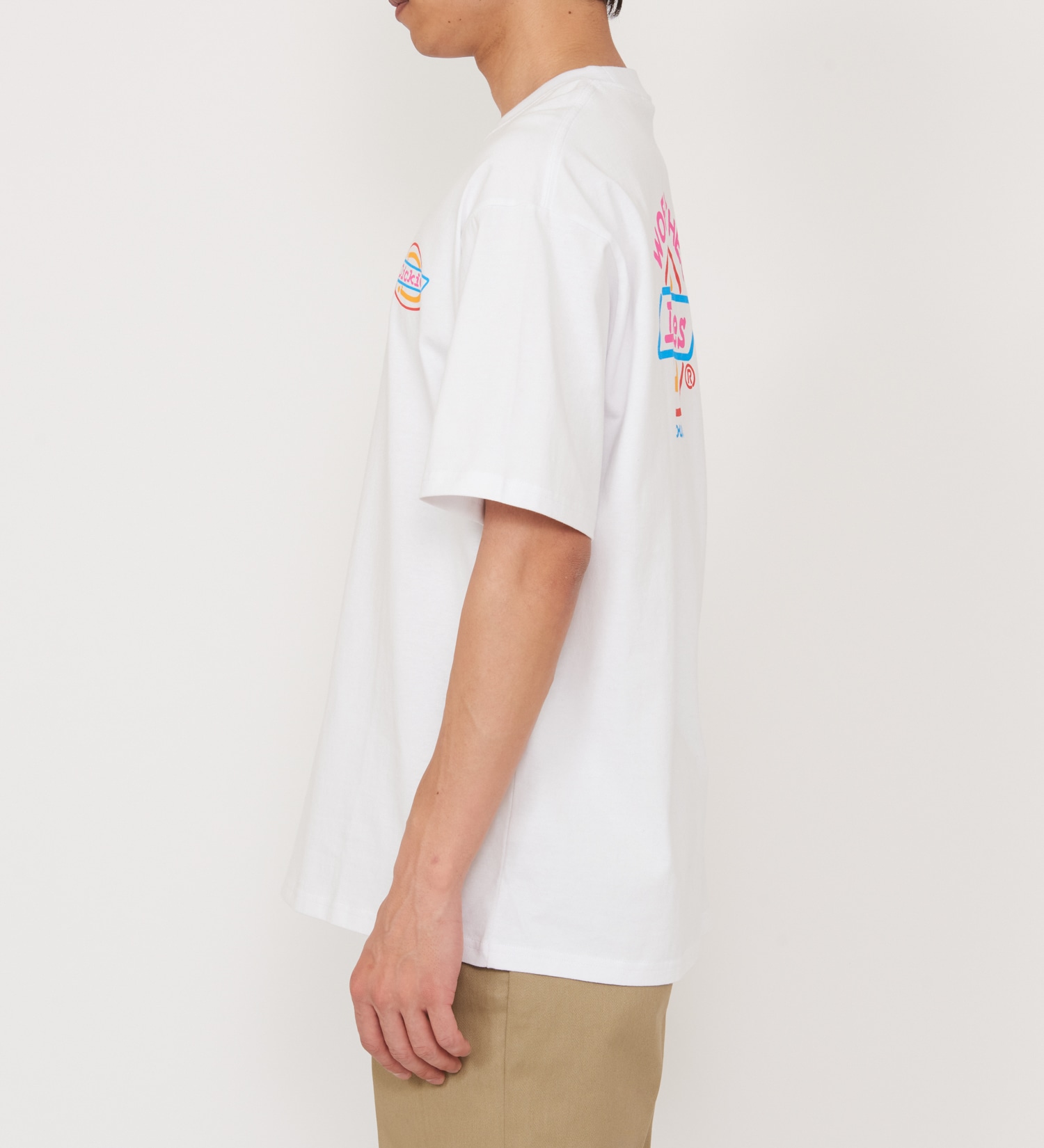 Dickies(ディッキーズ)の【Dickies xYamanobe Bros】NEONLOGOプリントTシャツ 半袖|トップス/Tシャツ/カットソー/メンズ|ホワイト