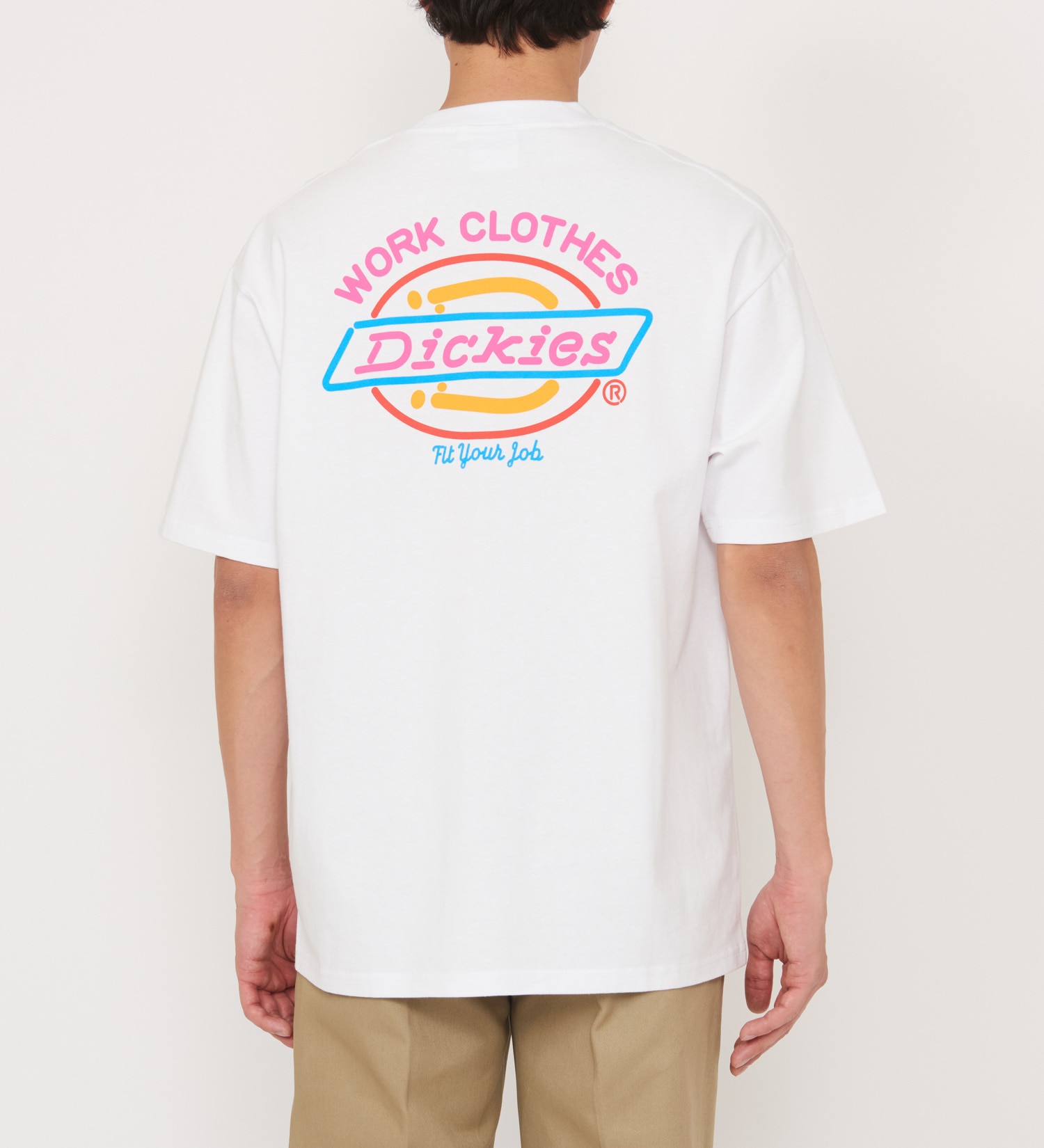 Dickies(ディッキーズ)の【Dickies xYamanobe Bros】NEONLOGOプリントTシャツ 半袖|トップス/Tシャツ/カットソー/メンズ|ホワイト