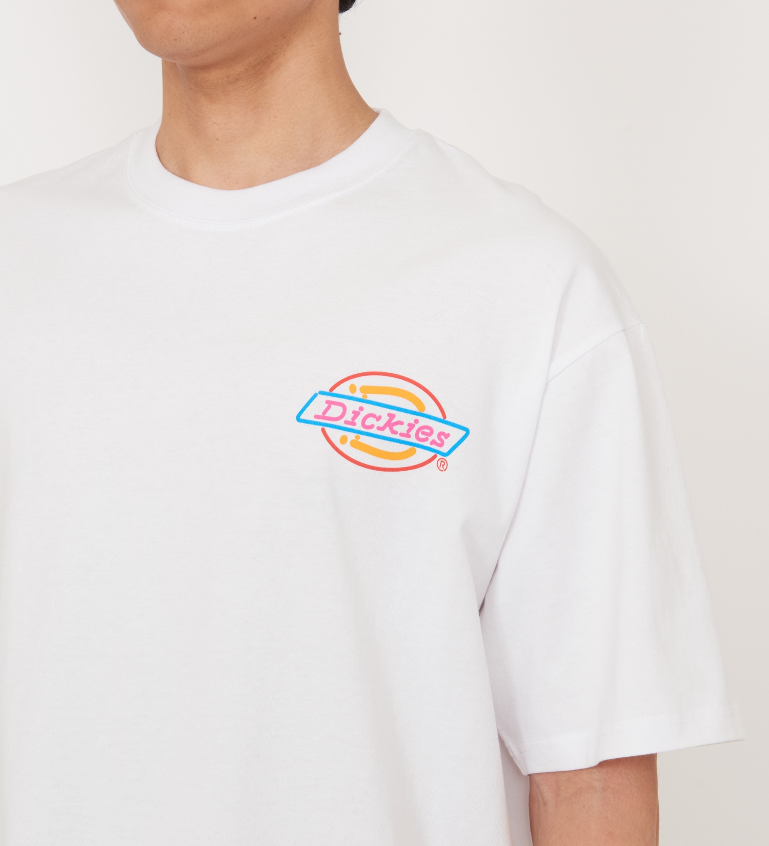 Dickies(ディッキーズ)の【Dickies xYamanobe Bros】NEONLOGOプリントTシャツ 半袖|トップス/Tシャツ/カットソー/メンズ|ホワイト