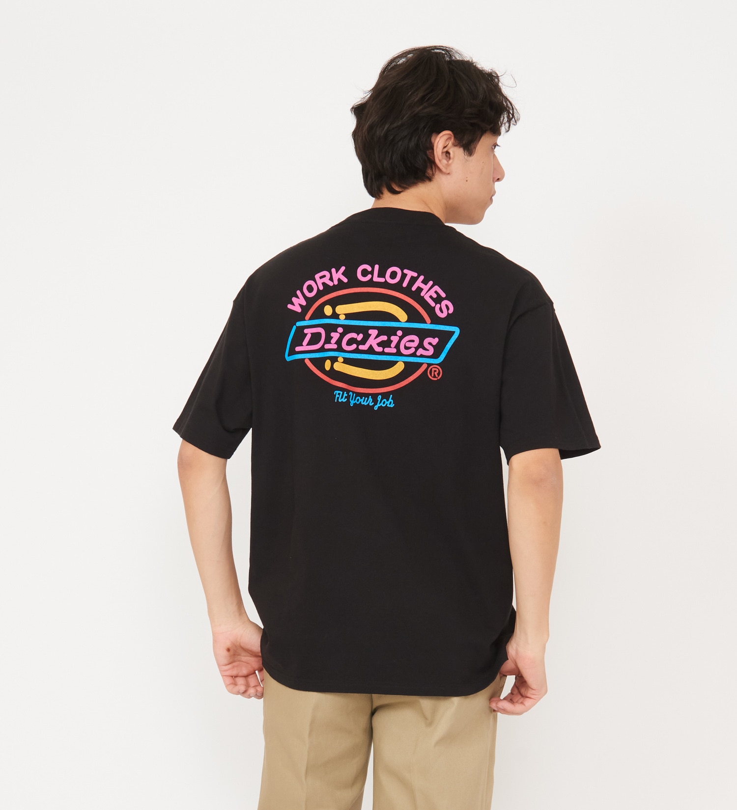 Dickies(ディッキーズ)の【Dickies xYamanobe Bros】NEONLOGOプリントTシャツ 半袖|トップス/Tシャツ/カットソー/メンズ|ブラック