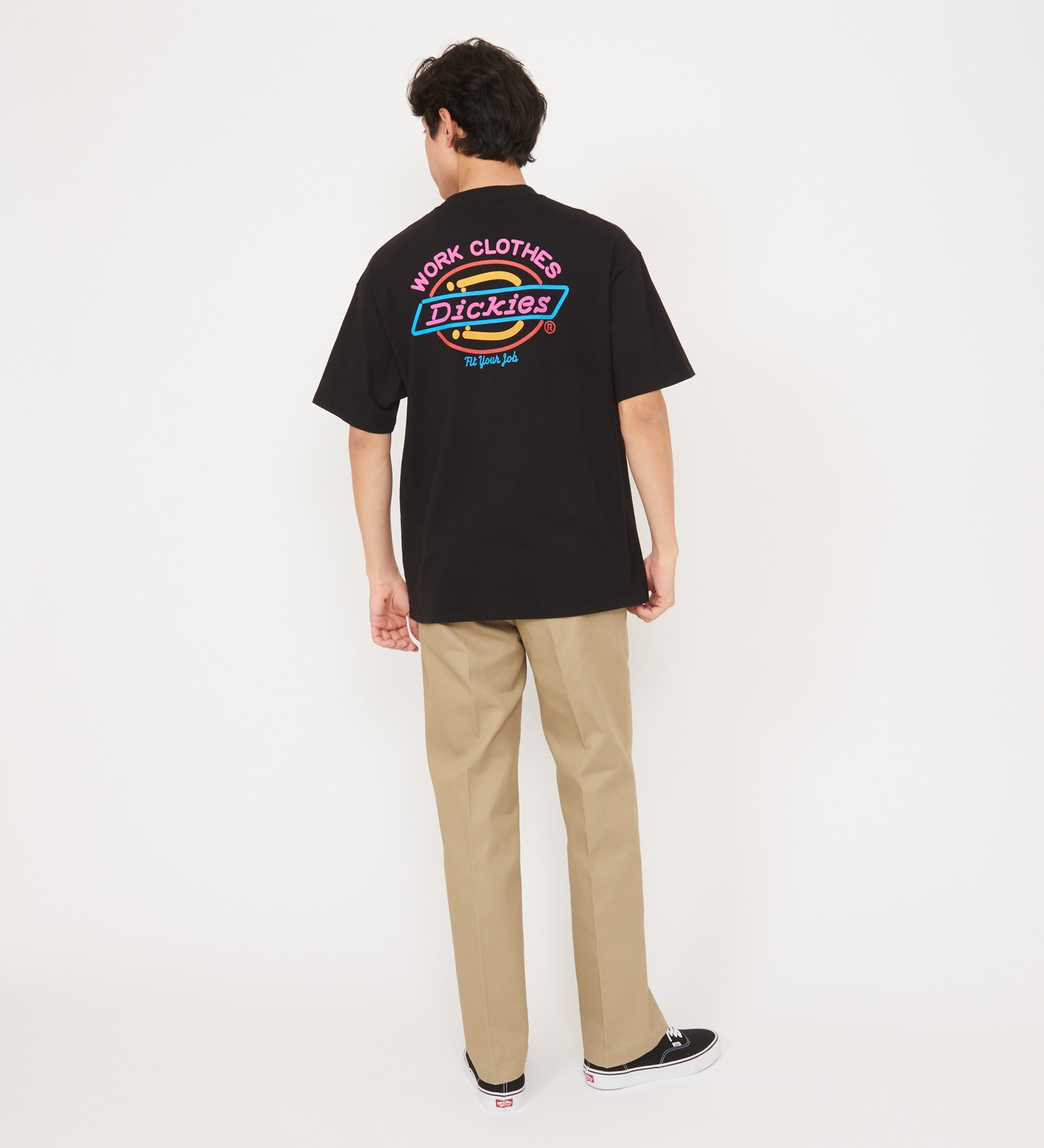 Dickies(ディッキーズ)の【Dickies xYamanobe Bros】NEONLOGOプリントTシャツ 半袖|トップス/Tシャツ/カットソー/メンズ|ブラック