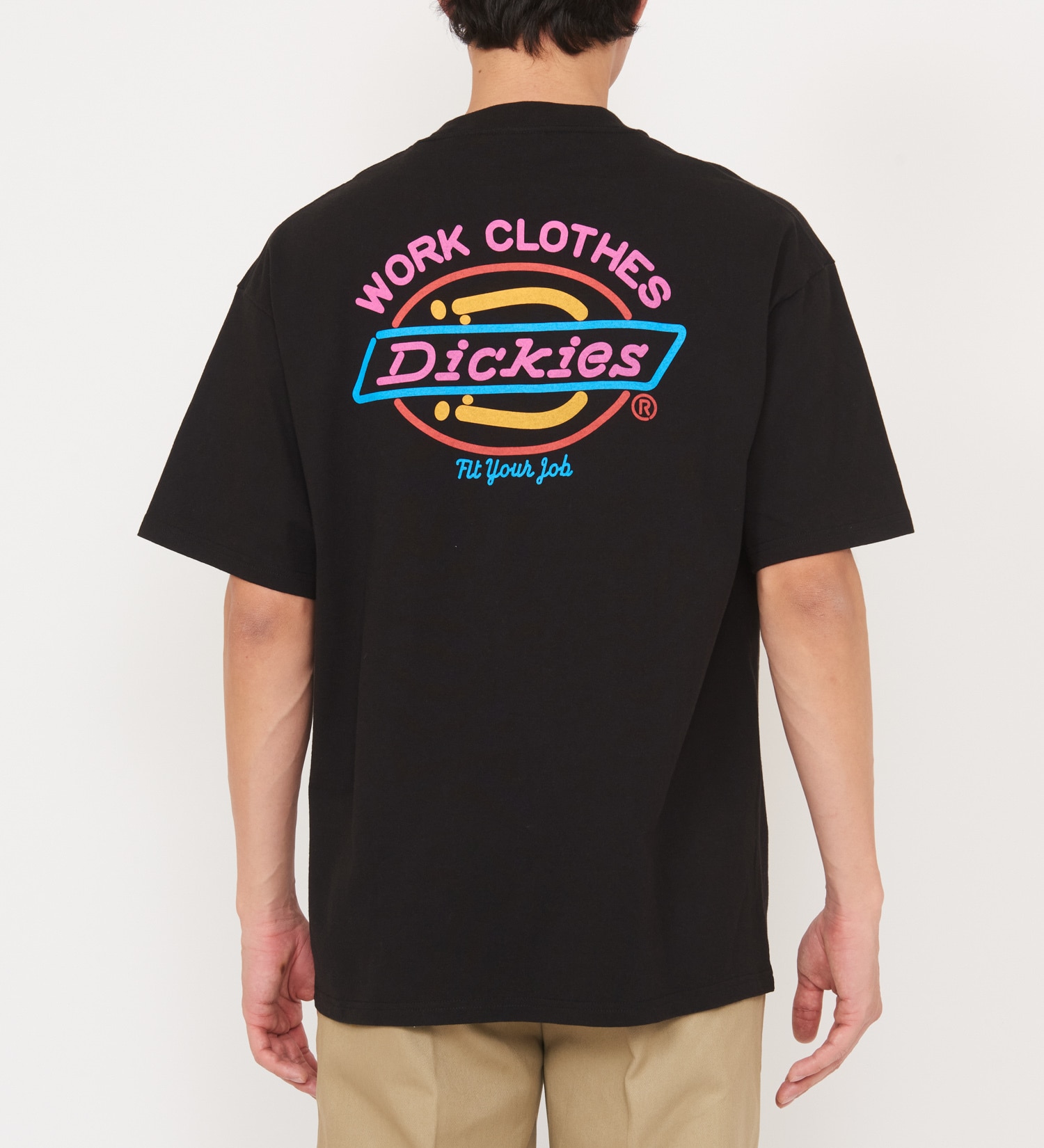 Dickies(ディッキーズ)の【Dickies xYamanobe Bros】NEONLOGOプリントTシャツ 半袖|トップス/Tシャツ/カットソー/メンズ|ブラック