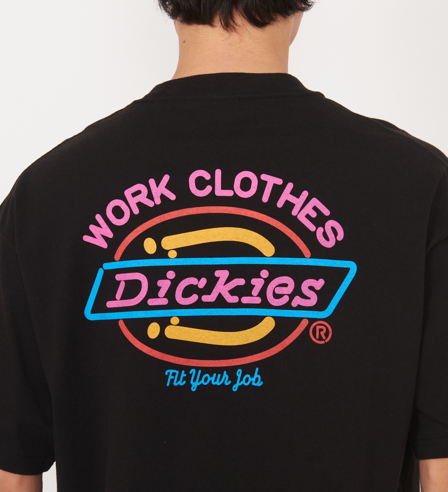Dickies(ディッキーズ)の【Dickies xYamanobe Bros】NEONLOGOプリントTシャツ 半袖|トップス/Tシャツ/カットソー/メンズ|ブラック