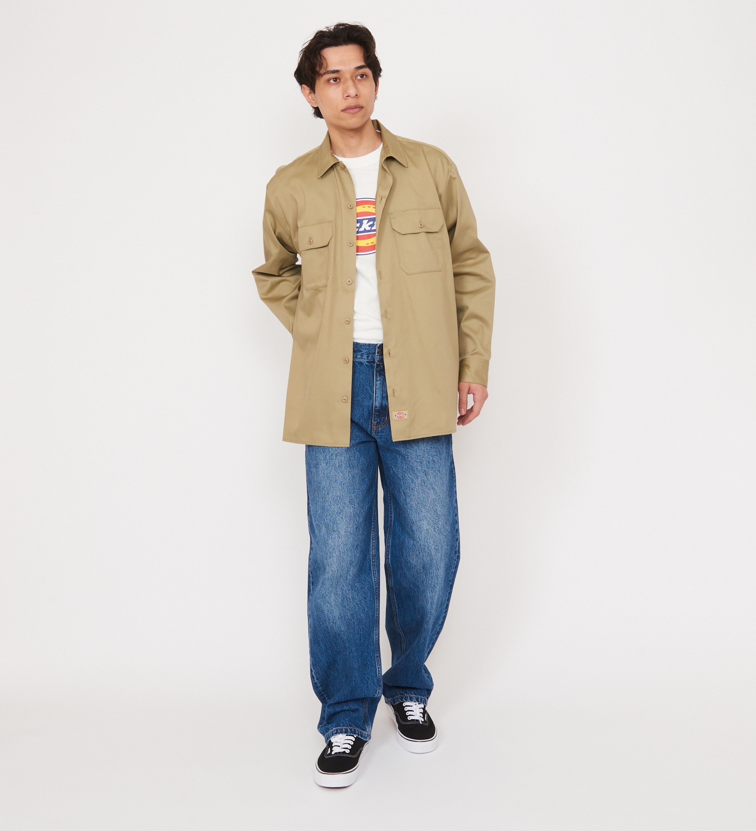 Dickies(ディッキーズ)のワークシャツ 長袖 "574"|トップス/シャツ/ブラウス/メンズ|ベージュ