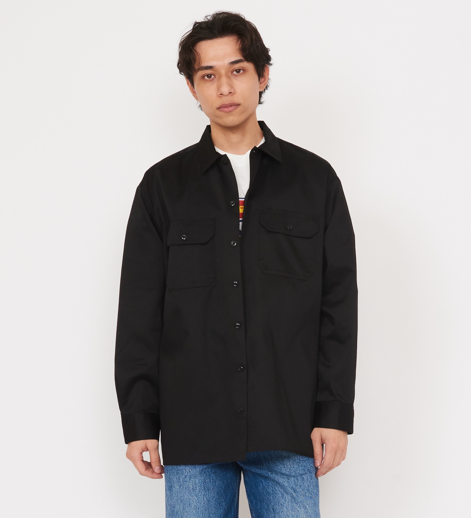 Dickies(ディッキーズ)のワークシャツ 長袖 "574"|トップス/シャツ/ブラウス/メンズ|ブラック