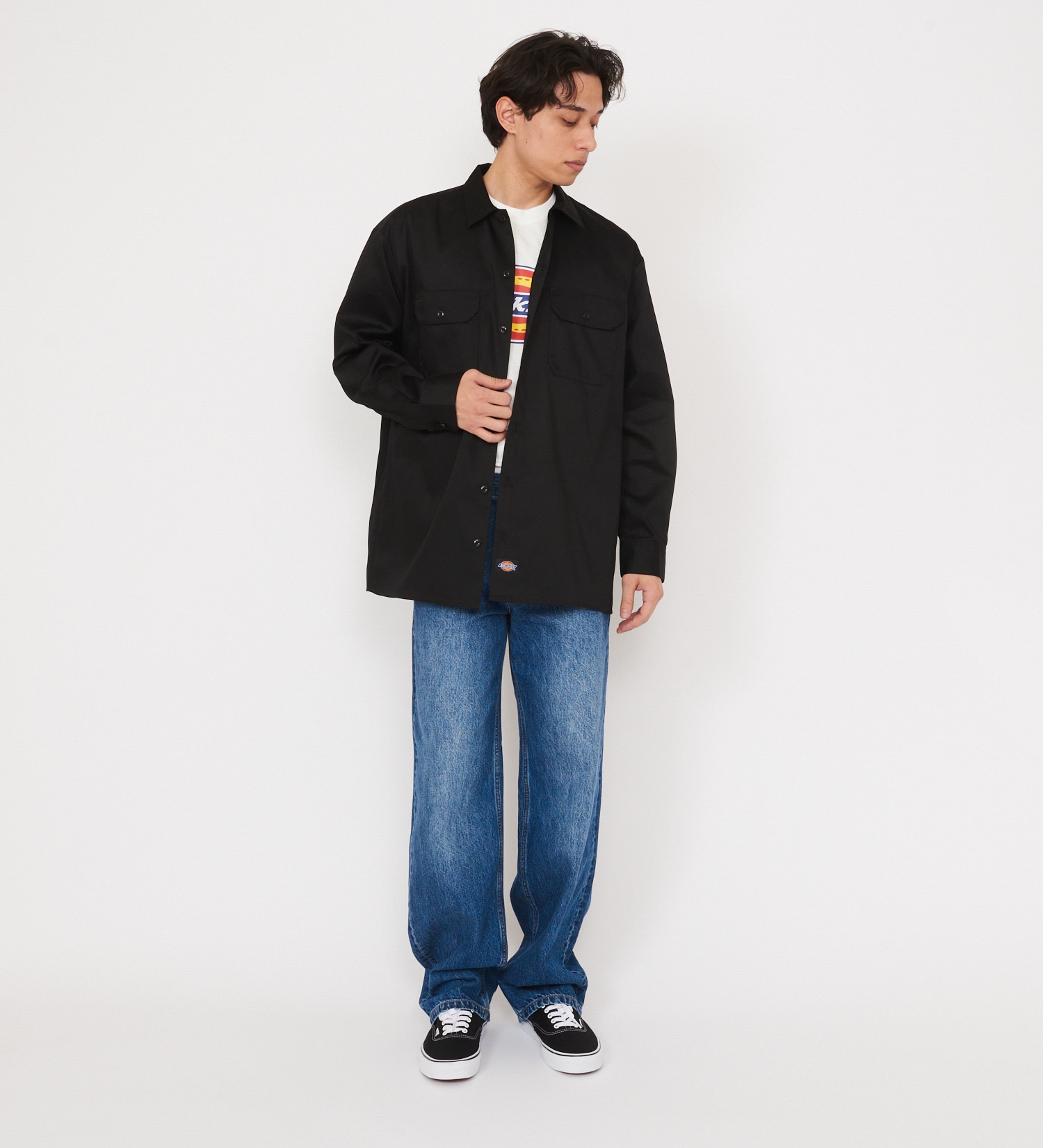 Dickies(ディッキーズ)のワークシャツ 長袖 "574"|トップス/シャツ/ブラウス/メンズ|ブラック