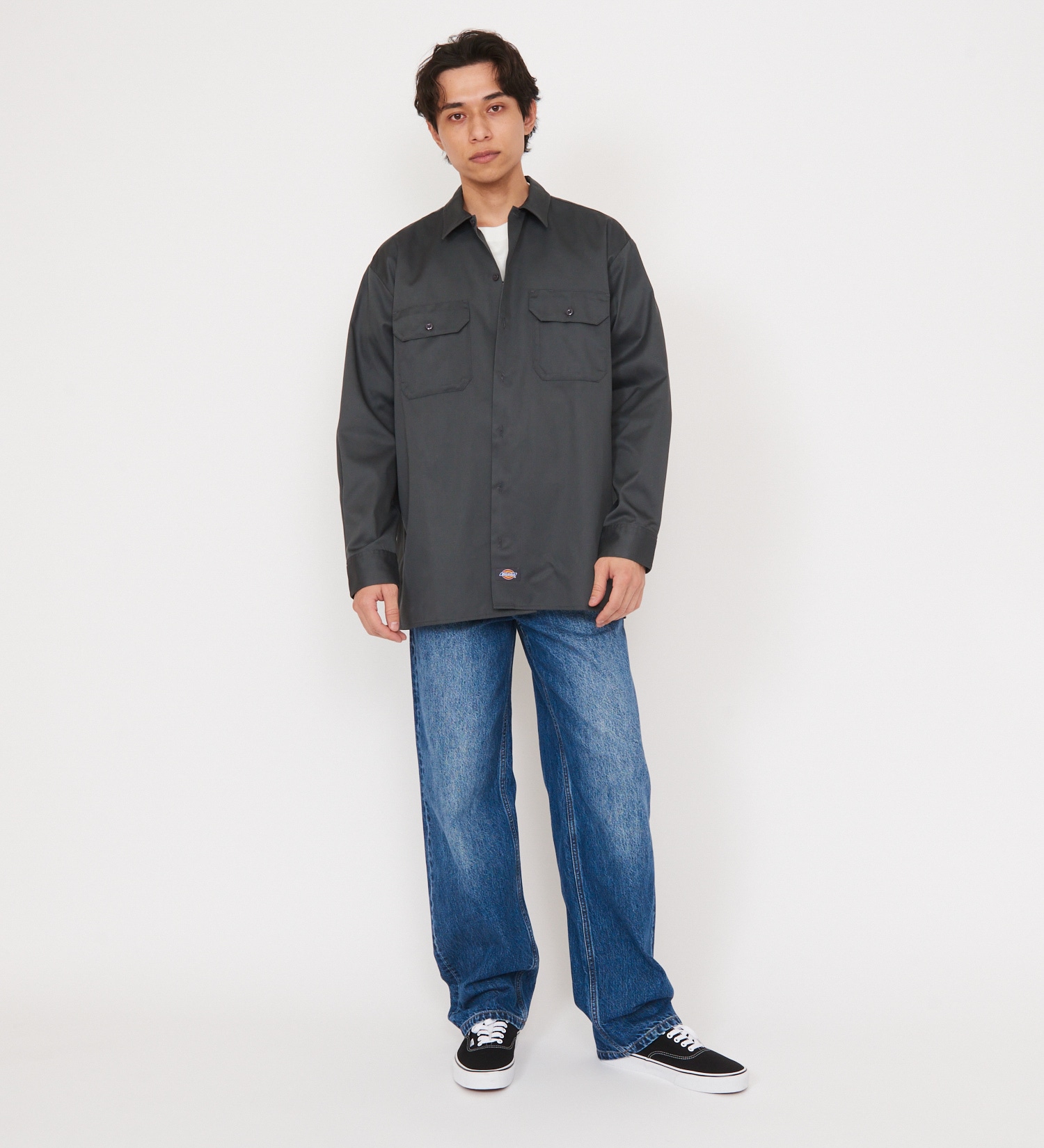Dickies(ディッキーズ)のワークシャツ 長袖 "574"|トップス/シャツ/ブラウス/メンズ|チャコールグレー