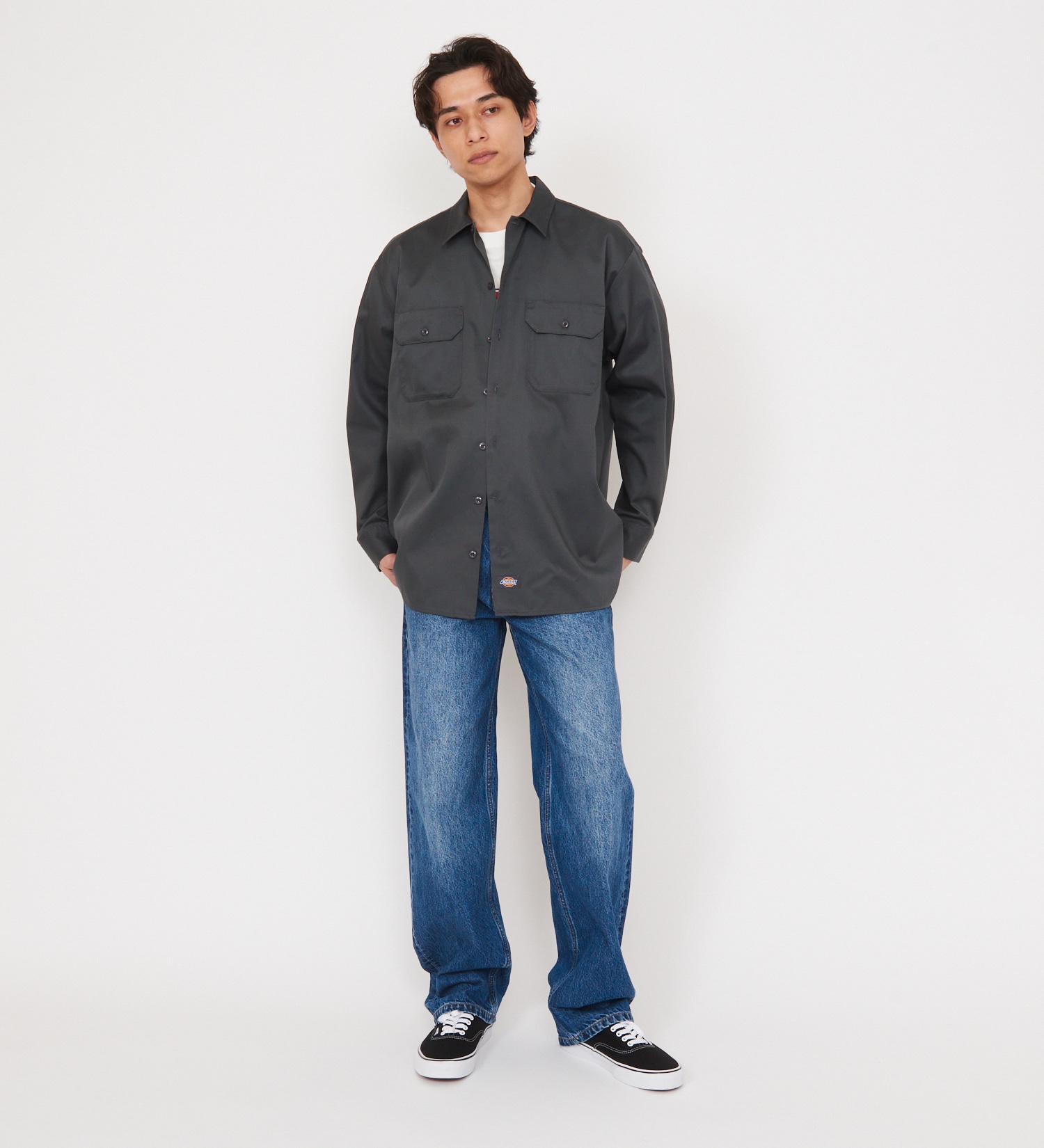 Dickies(ディッキーズ)のワークシャツ 長袖 "574"|トップス/シャツ/ブラウス/メンズ|チャコールグレー