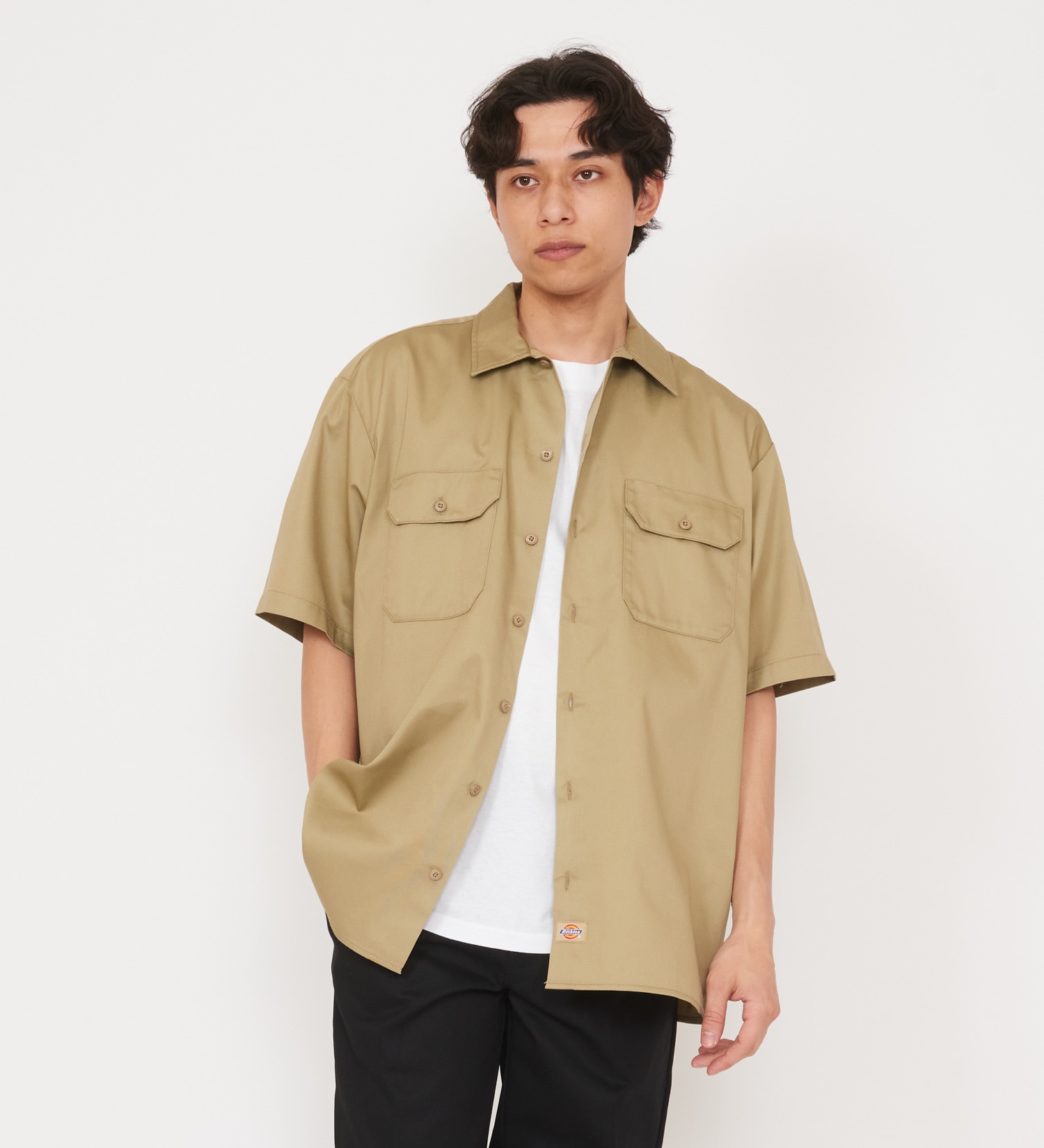 Dickies(ディッキーズ)のワークシャツ 半袖 "1574"|トップス/シャツ/ブラウス/メンズ|ベージュ