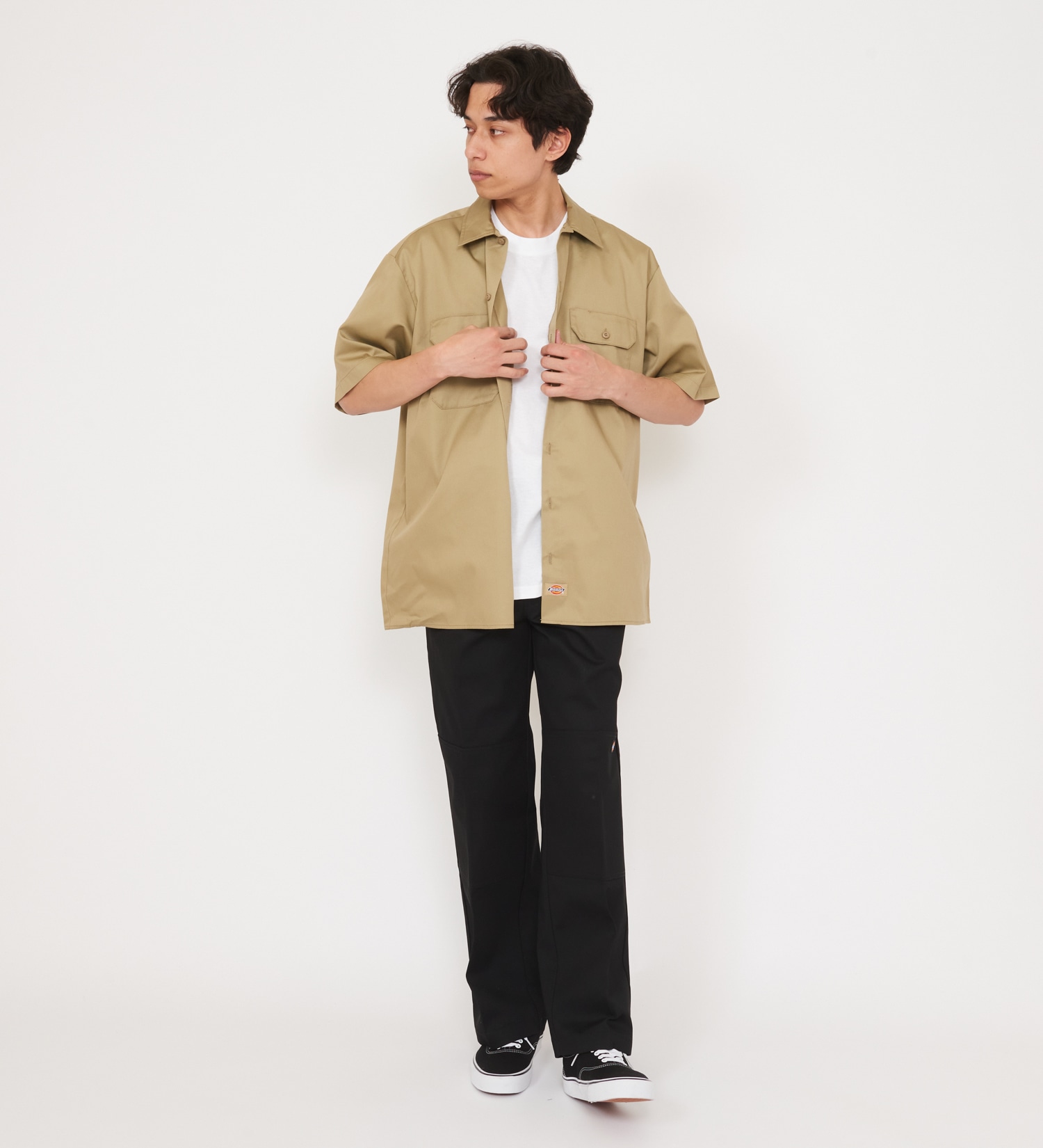 Dickies(ディッキーズ)のワークシャツ 半袖 "1574"|トップス/シャツ/ブラウス/メンズ|ベージュ