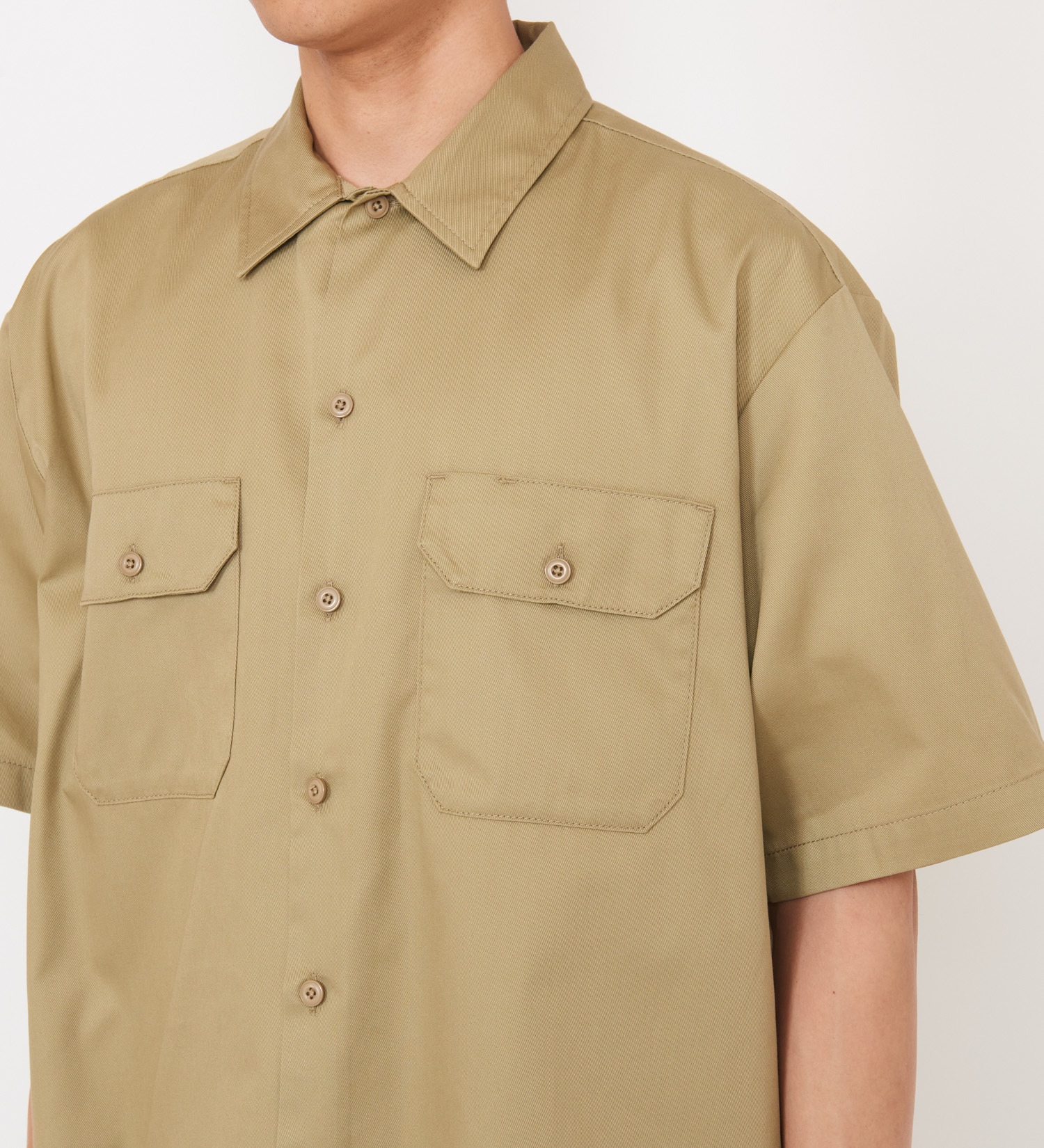 Dickies(ディッキーズ)のワークシャツ 半袖 "1574"|トップス/シャツ/ブラウス/メンズ|ベージュ