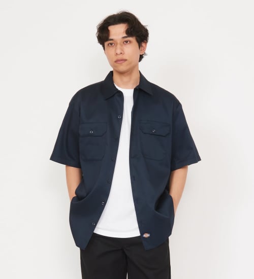 Dickies(ディッキーズ)のワークシャツ 半袖 "1574"|トップス/シャツ/ブラウス/メンズ|ネイビー