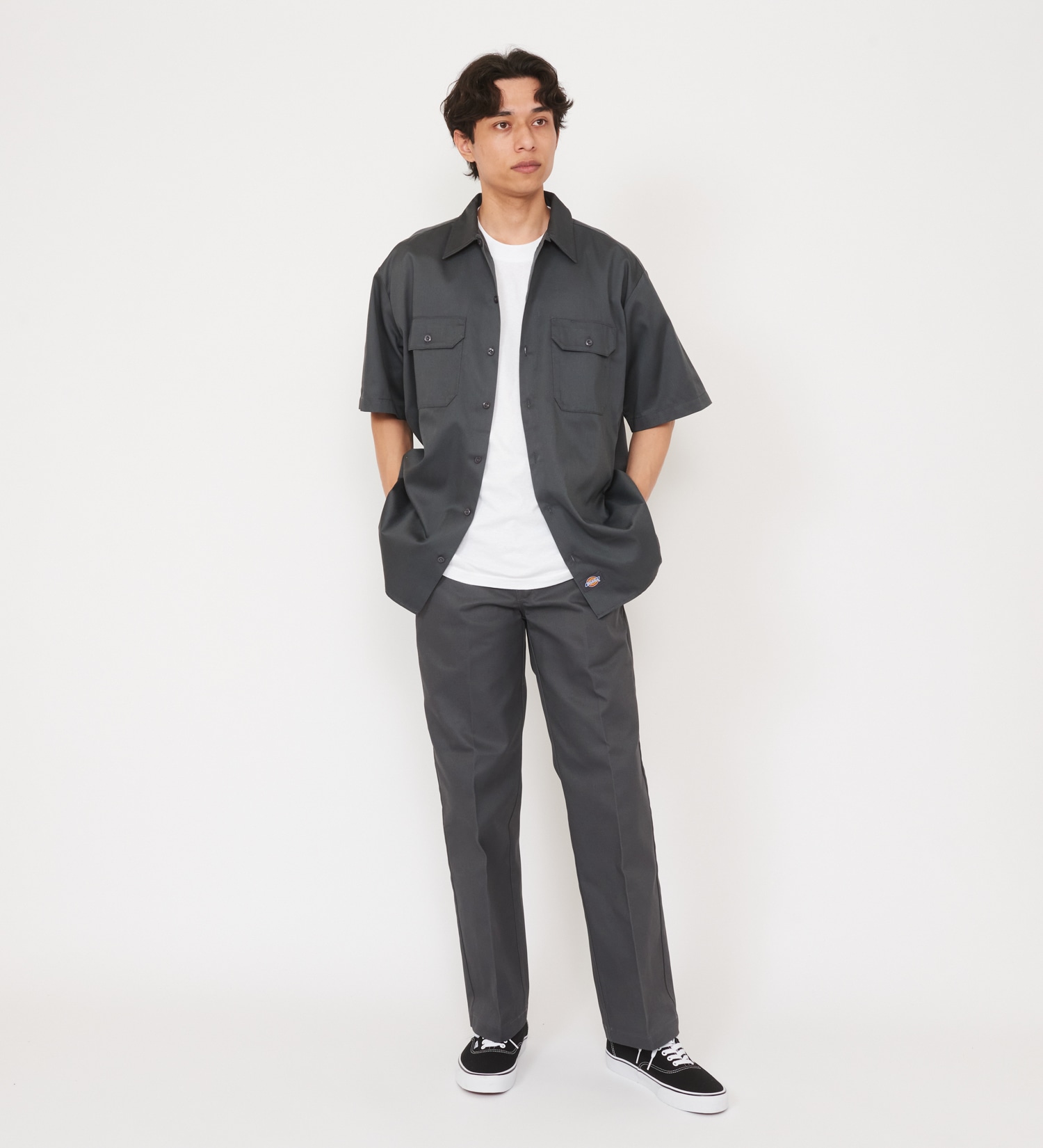 Dickies(ディッキーズ)のワークシャツ 半袖 "1574"|トップス/シャツ/ブラウス/メンズ|チャコールグレー