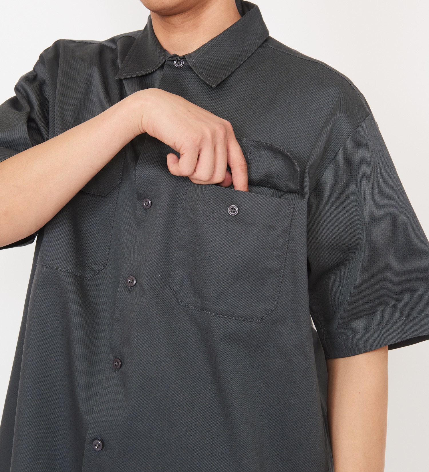 Dickies(ディッキーズ)のワークシャツ 半袖 "1574"|トップス/シャツ/ブラウス/メンズ|チャコールグレー