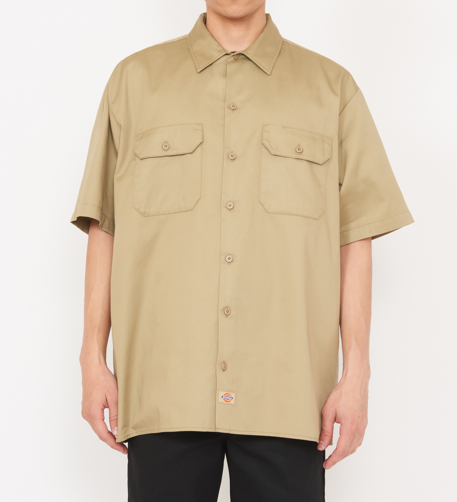 Dickies(ディッキーズ)の【大きいサイズ】ワークシャツ 半袖 "1574"|トップス/シャツ/ブラウス/メンズ|ベージュ