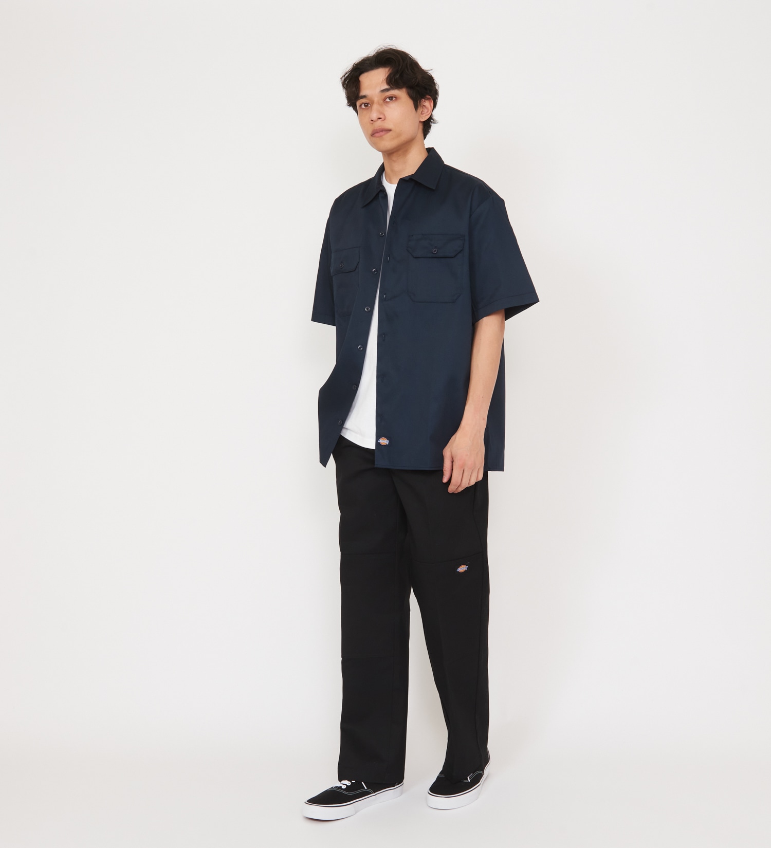 Dickies(ディッキーズ)の【大きいサイズ】ワークシャツ 半袖 "1574"|トップス/シャツ/ブラウス/メンズ|ネイビー