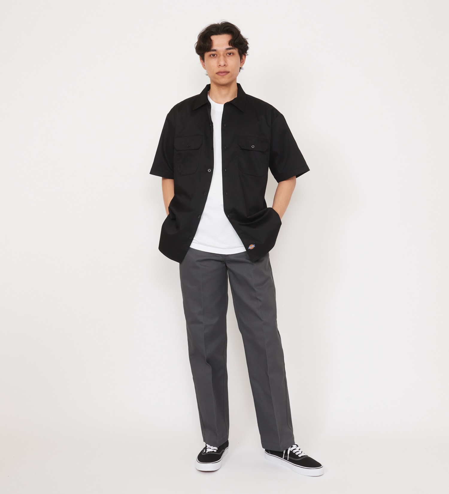 Dickies(ディッキーズ)の【大きいサイズ】ワークシャツ 半袖 "1574"|トップス/シャツ/ブラウス/メンズ|ブラック
