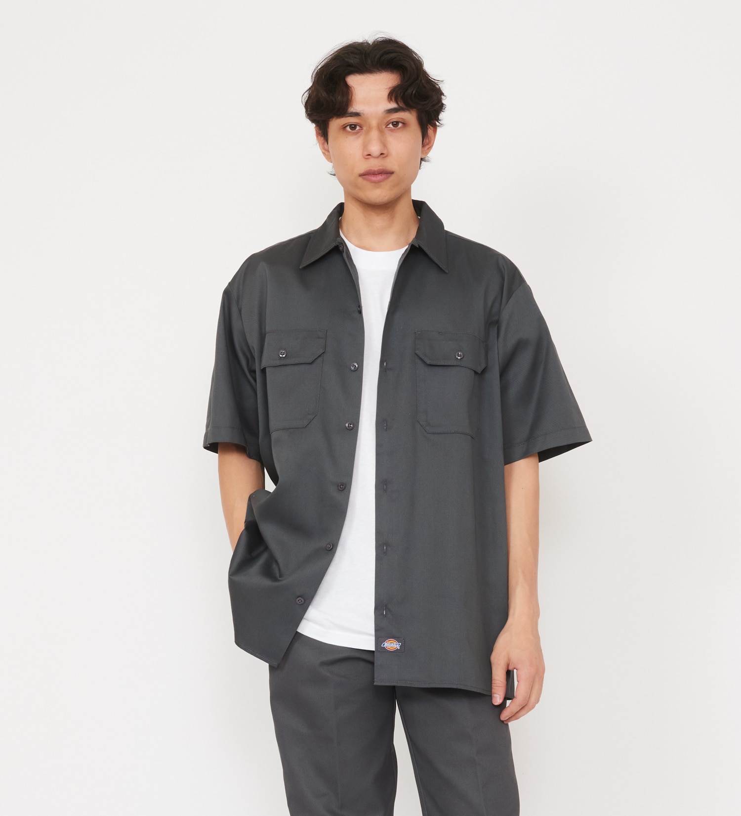 Dickies(ディッキーズ)の【大きいサイズ】ワークシャツ 半袖 "1574"|トップス/シャツ/ブラウス/メンズ|チャコールグレー