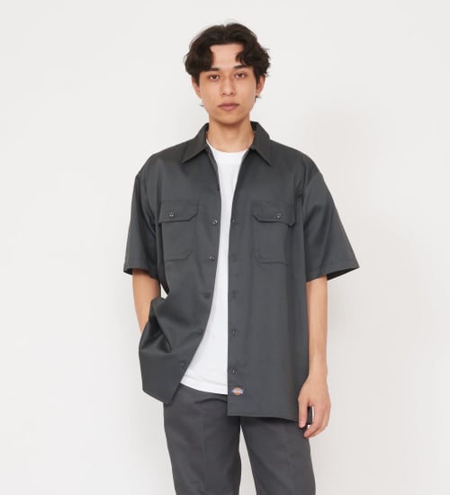 Dickies(ディッキーズ)の【大きいサイズ】ワークシャツ 半袖 "1574"|トップス/シャツ/ブラウス/メンズ|チャコールグレー