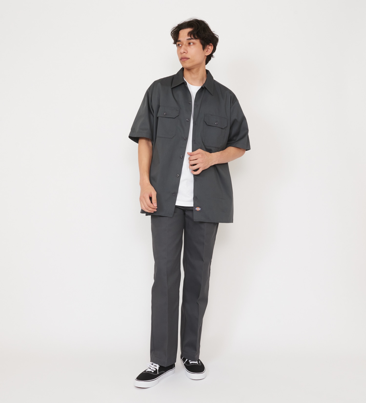Dickies(ディッキーズ)の【大きいサイズ】ワークシャツ 半袖 "1574"|トップス/シャツ/ブラウス/メンズ|チャコールグレー
