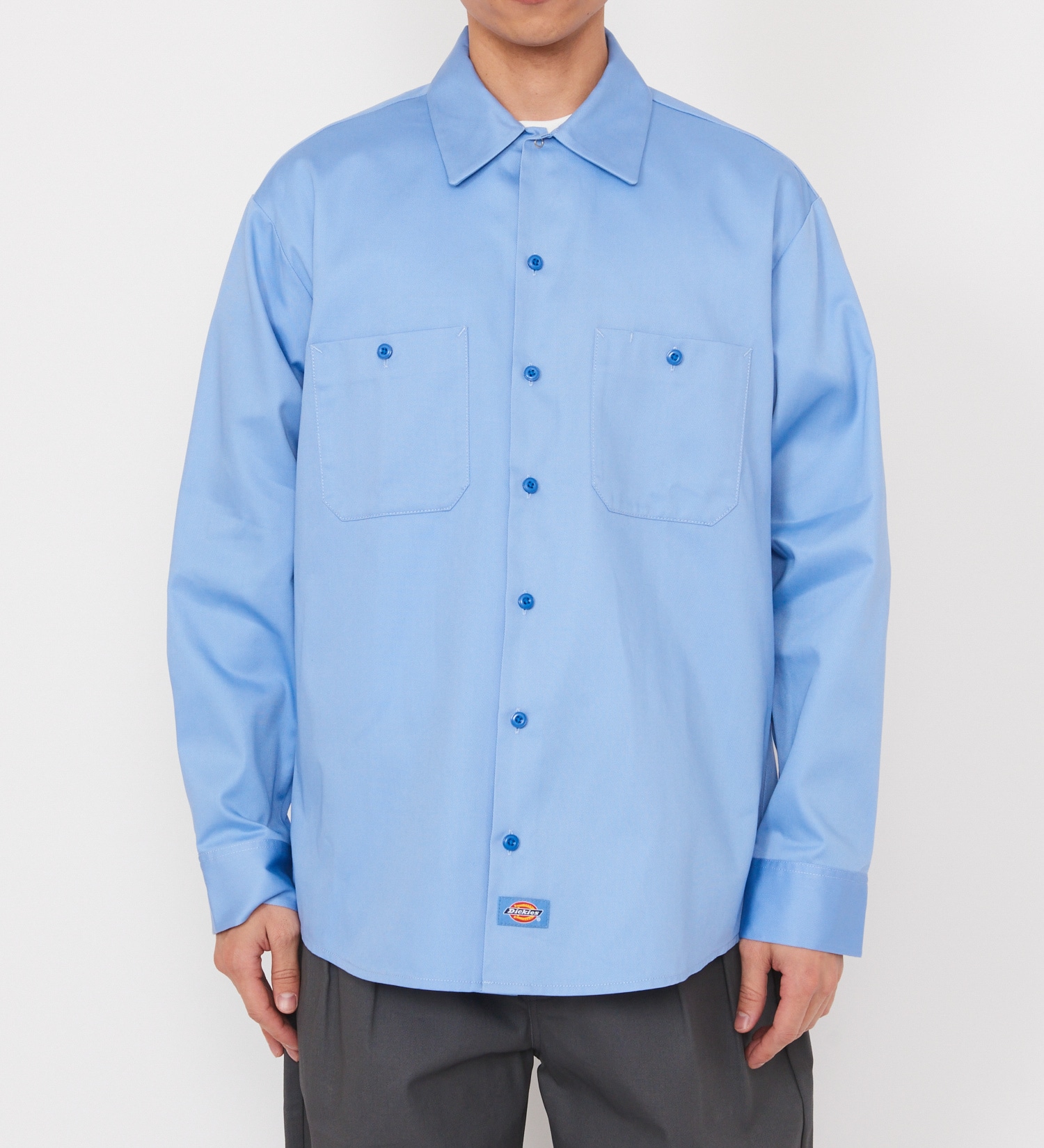 Dickies(ディッキーズ)のライト ワークシャツ　長袖 (Japan fit)|トップス/シャツ/ブラウス/メンズ|スカイブルー