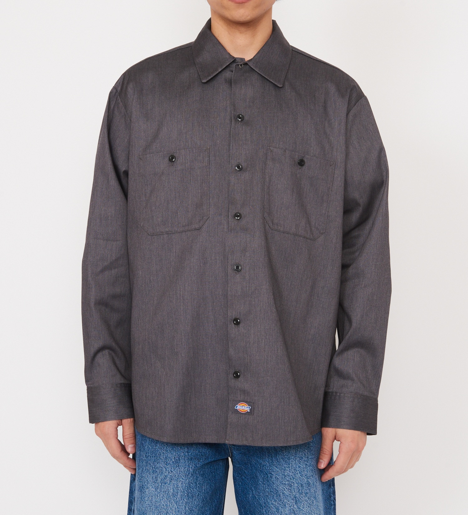 Dickies(ディッキーズ)のライト ワークシャツ　長袖 (Japan fit)|トップス/シャツ/ブラウス/メンズ|ヘザ－グレー