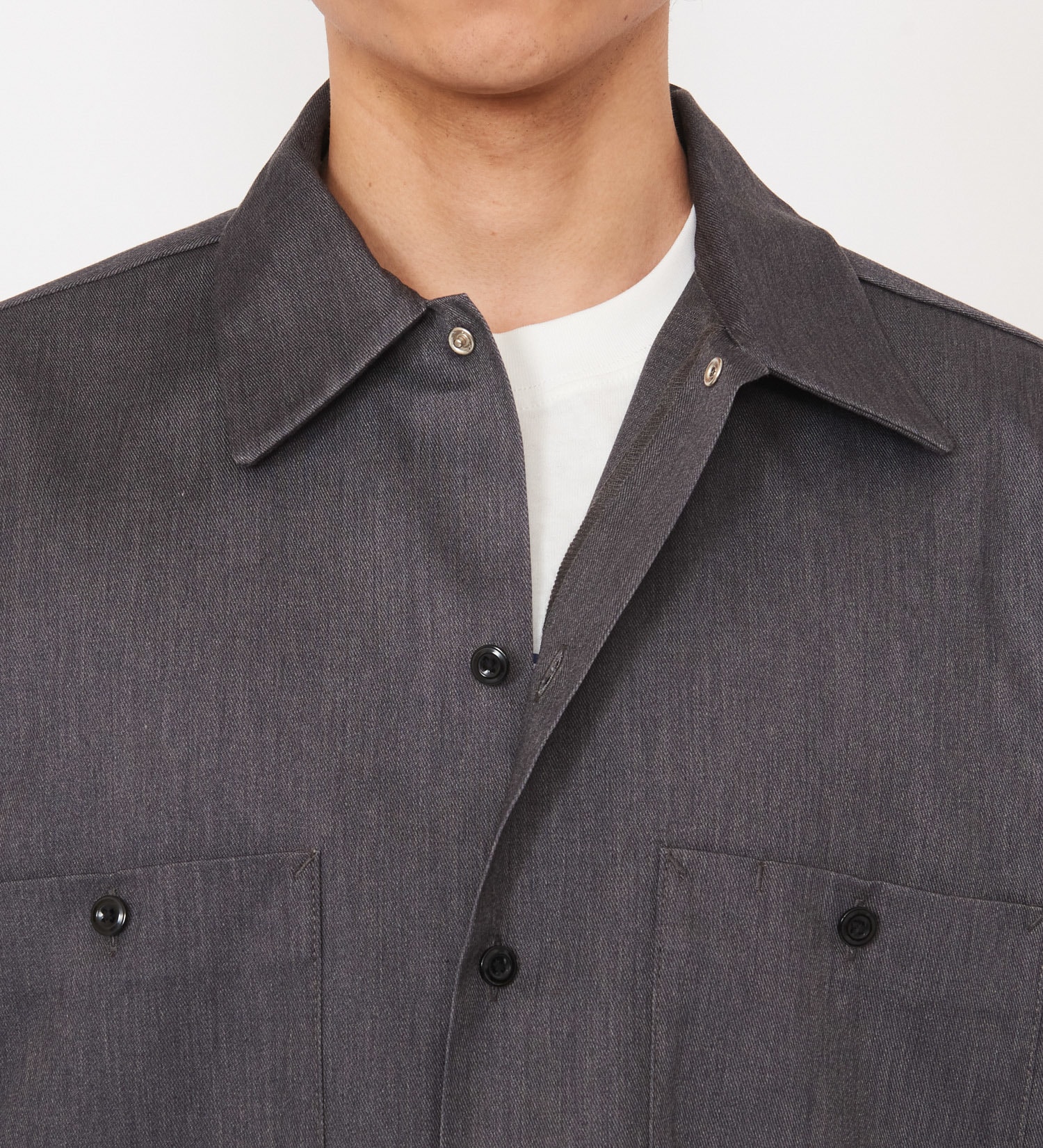 Dickies(ディッキーズ)のライト ワークシャツ　長袖 (Japan fit)|トップス/シャツ/ブラウス/メンズ|ヘザ－グレー