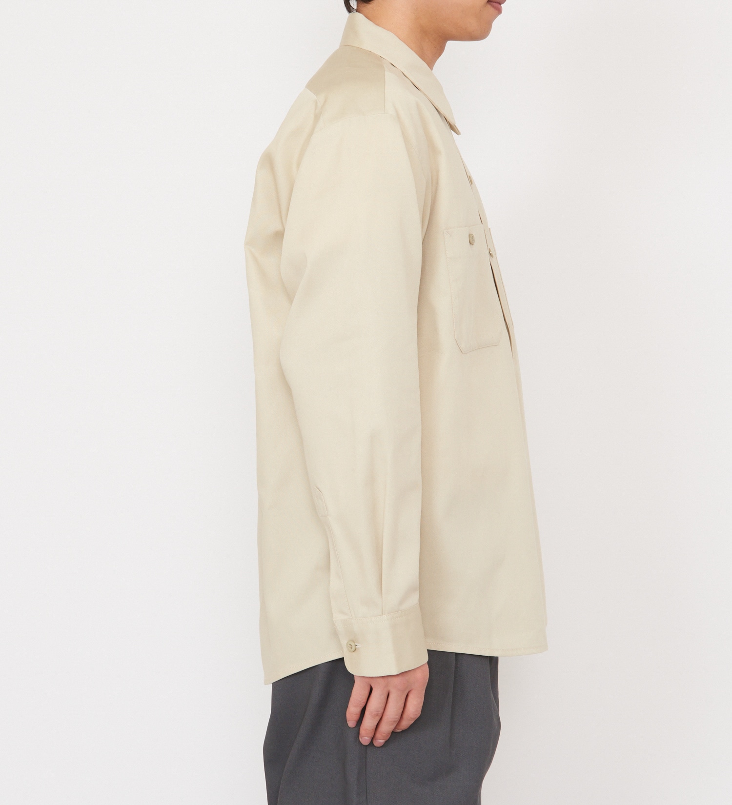 Dickies(ディッキーズ)のライト ワークシャツ　長袖 (Japan fit)|トップス/シャツ/ブラウス/メンズ|ライトベージュ