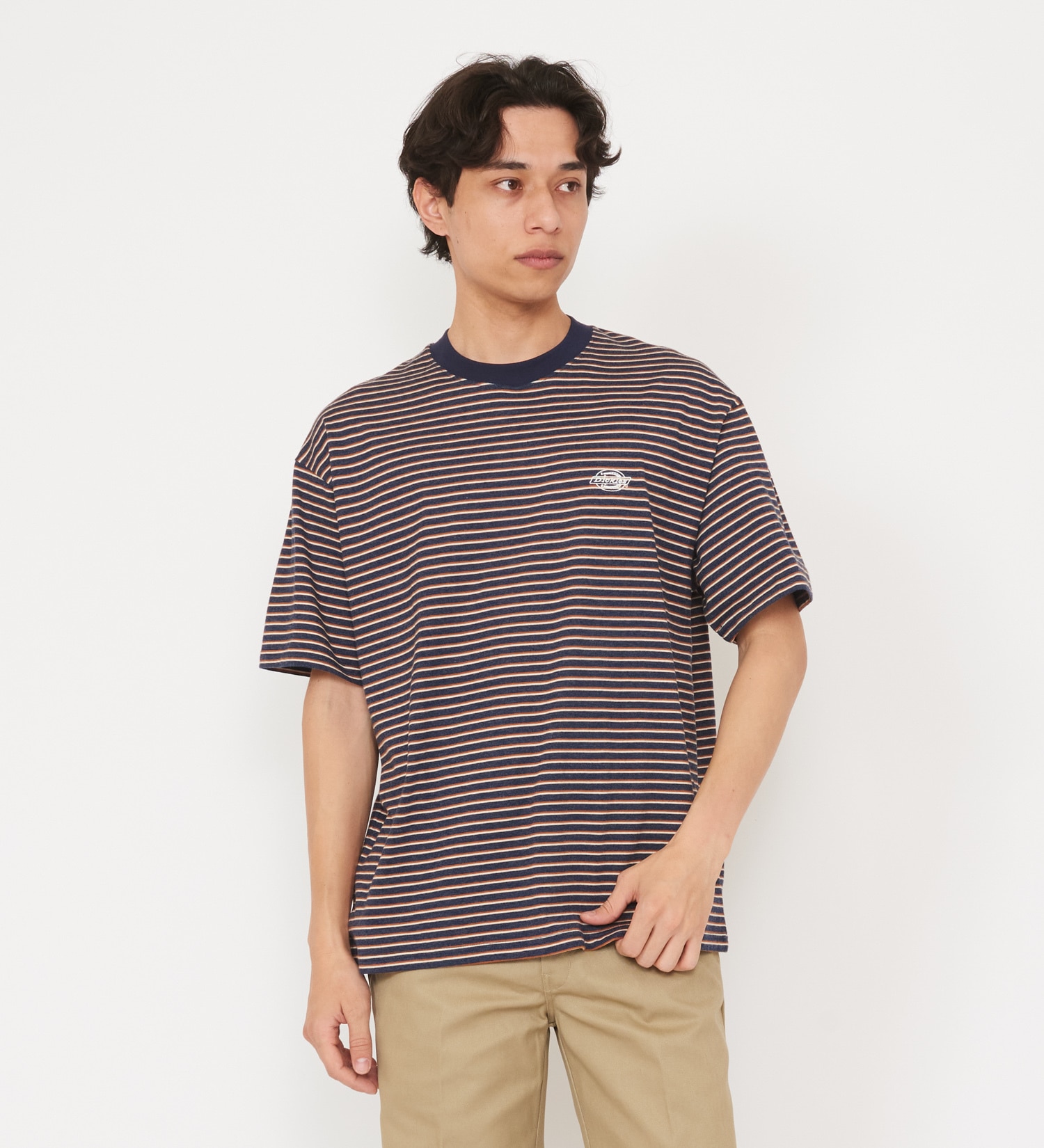 Dickies(ディッキーズ)のボーダーTシャツ 半袖|トップス/Tシャツ/カットソー/メンズ|ネイビー