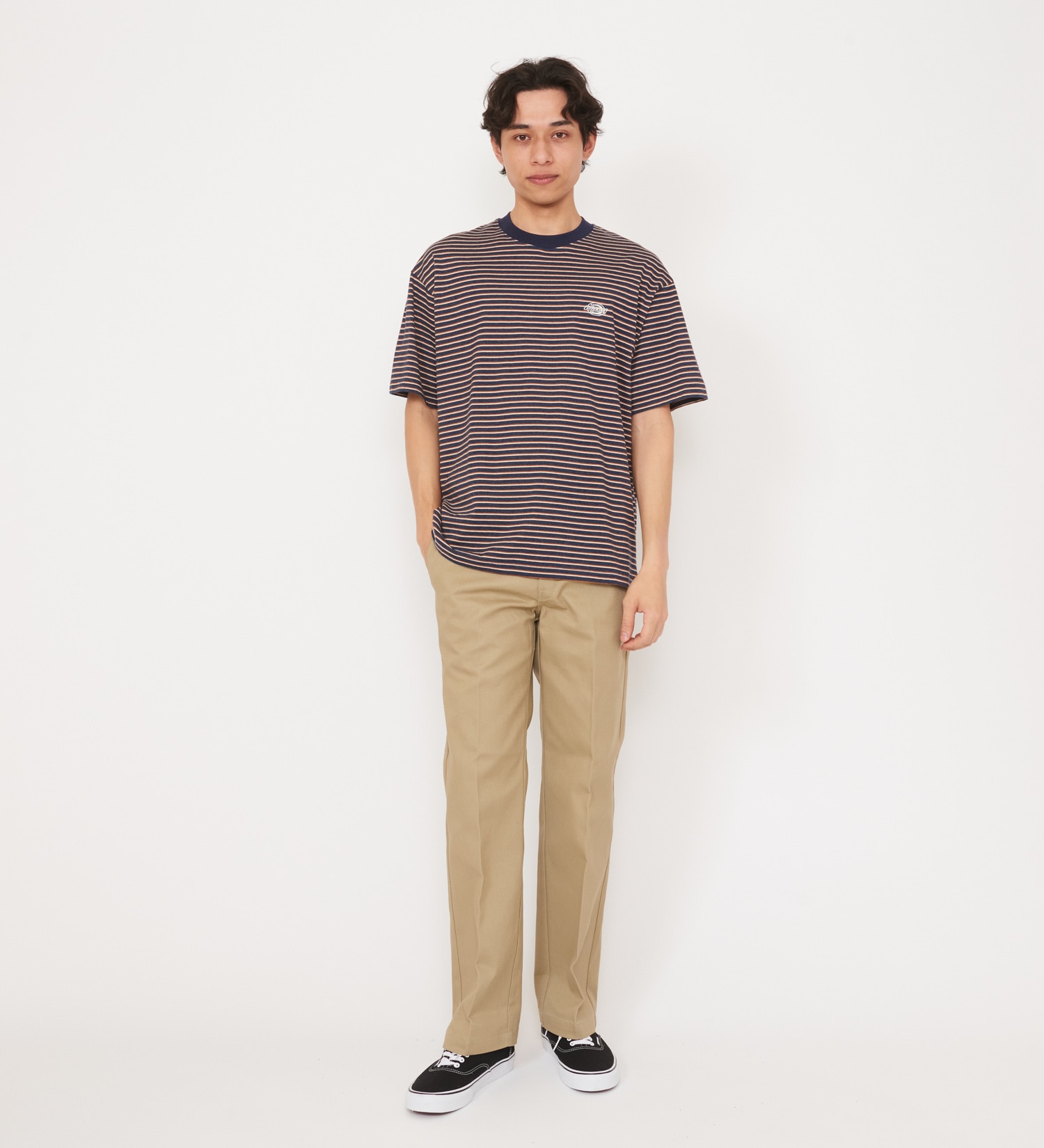Dickies(ディッキーズ)のボーダーTシャツ 半袖|トップス/Tシャツ/カットソー/メンズ|ネイビー