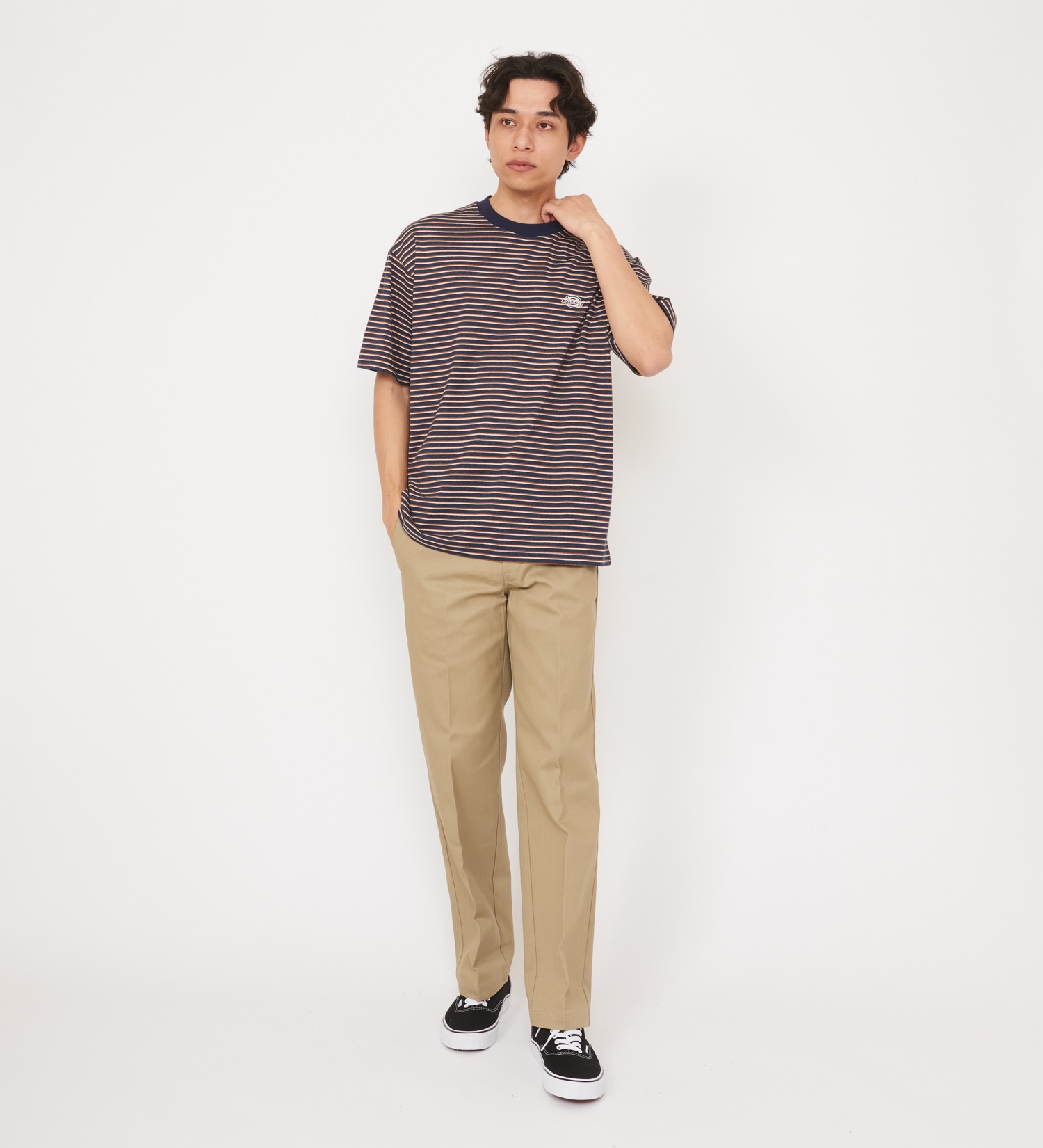 Dickies(ディッキーズ)のボーダーTシャツ 半袖|トップス/Tシャツ/カットソー/メンズ|ネイビー