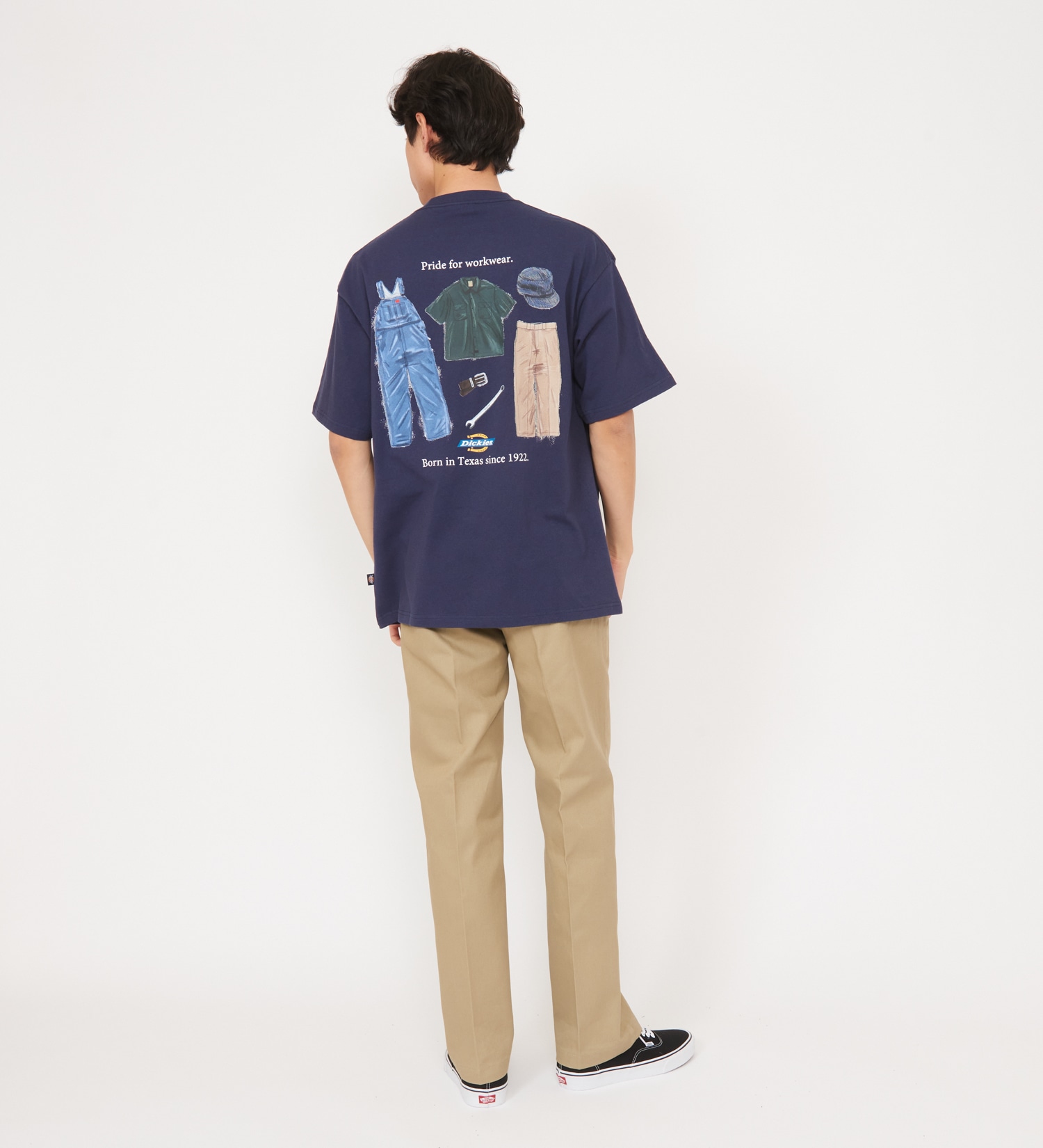 Dickies(ディッキーズ)の【大きいサイズ】ハンドドローイングTシャツ 半袖|トップス/Tシャツ/カットソー/メンズ|ネイビー