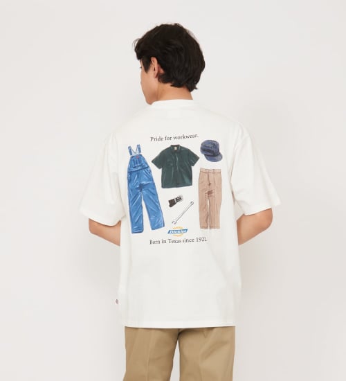 Dickies(ディッキーズ)の【大きいサイズ】ハンドドローイングTシャツ　半袖|トップス/Tシャツ/カットソー/メンズ|ホワイト